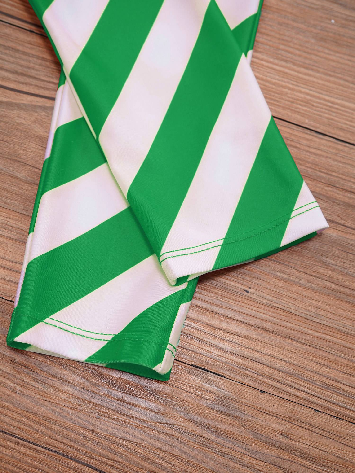 Kids Christmas Turtleneck Long Sleeve Stripe Jumpsuit