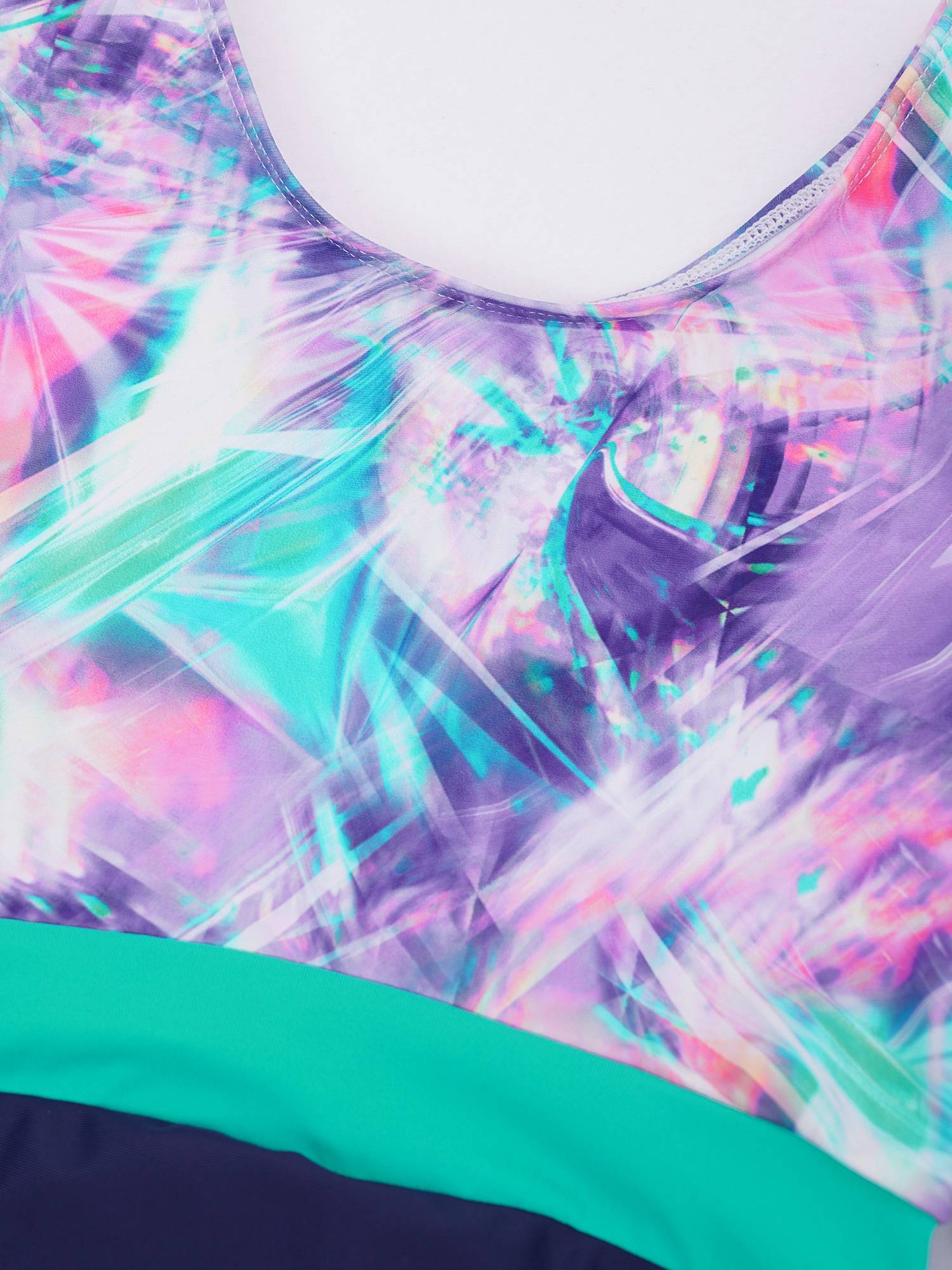 Girls 2pcs Long Sleeve Round Neck Leotard and Shorts Gymnastics Set