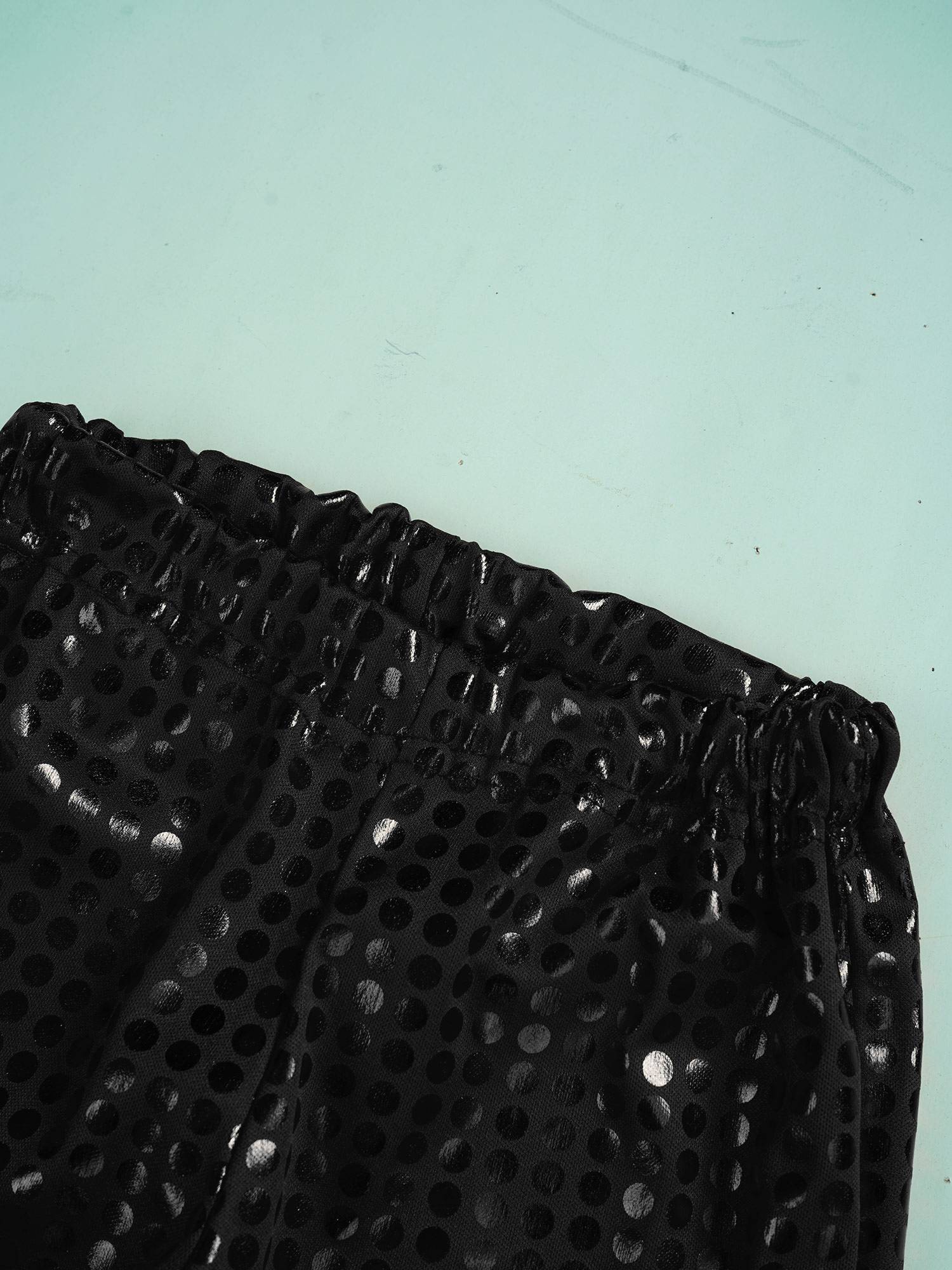 Kids Shiny Sequins Flared Jazz Pants Stage Performance Pants