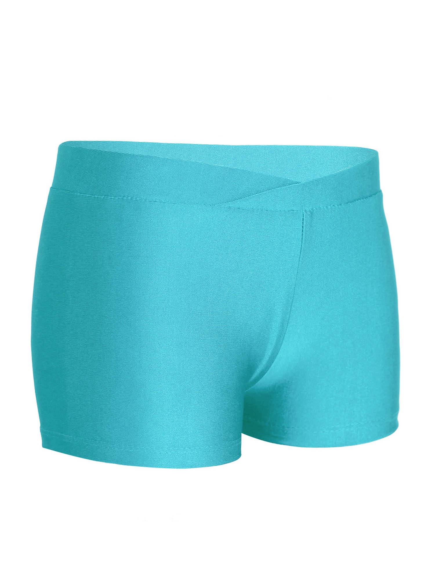 Kids Girls Stretchy V-front Waistband Sports Shorts