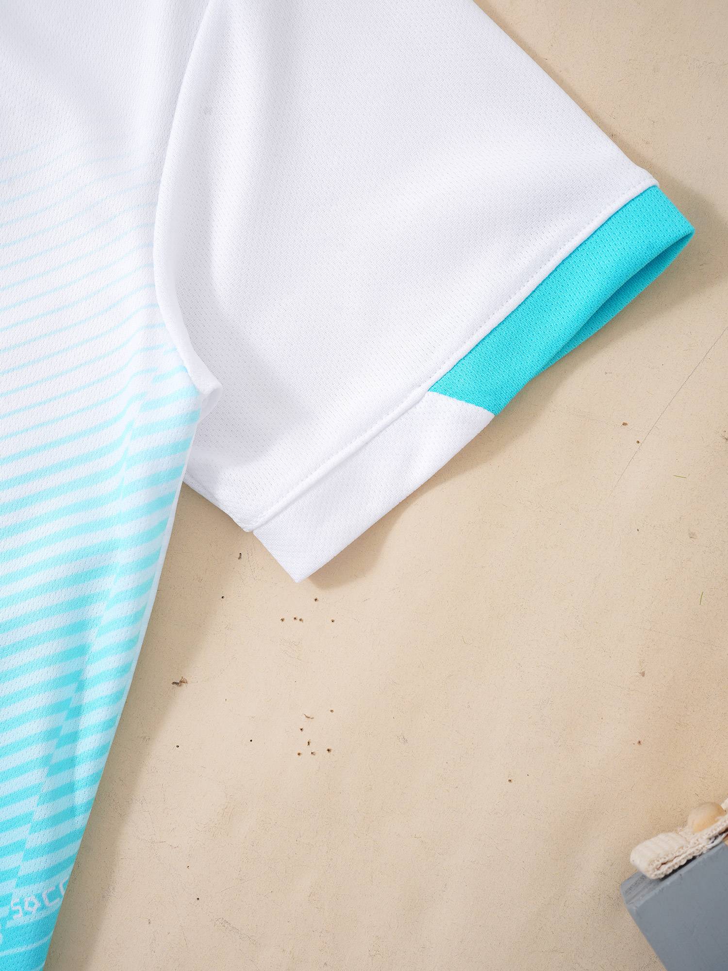 Kids Boys Two Pieces Football Outfits Gradient T-Shirt and Shorts