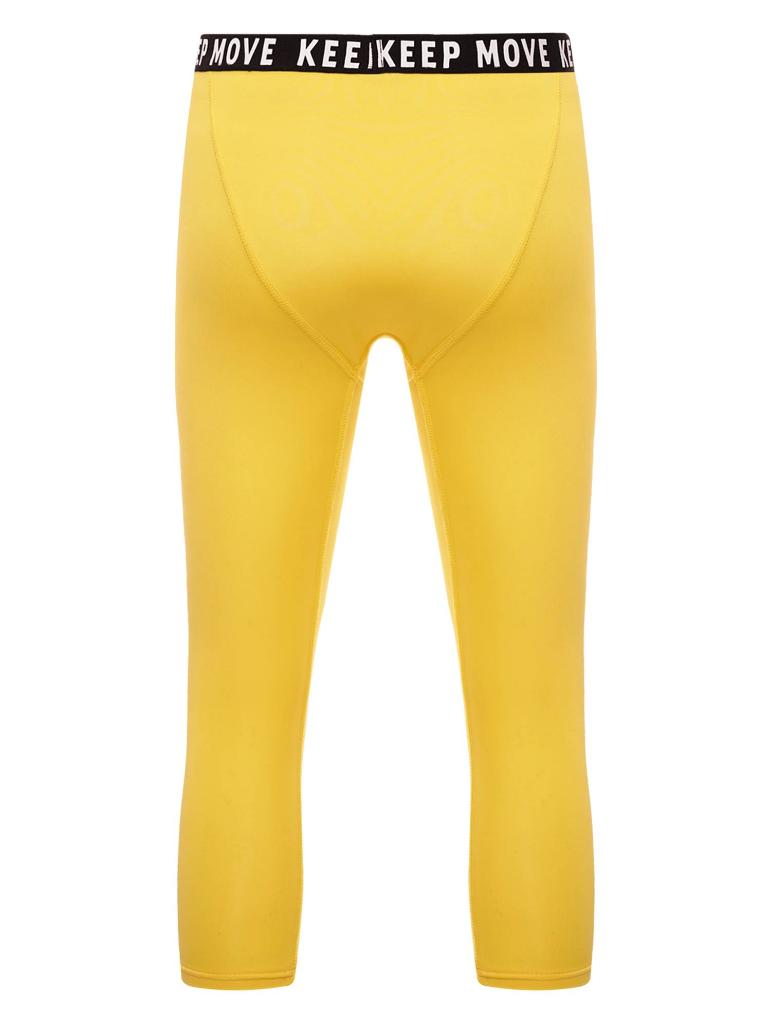 Men Low Waist Skinny Calf Length Moisture-wicking Sports Leggings