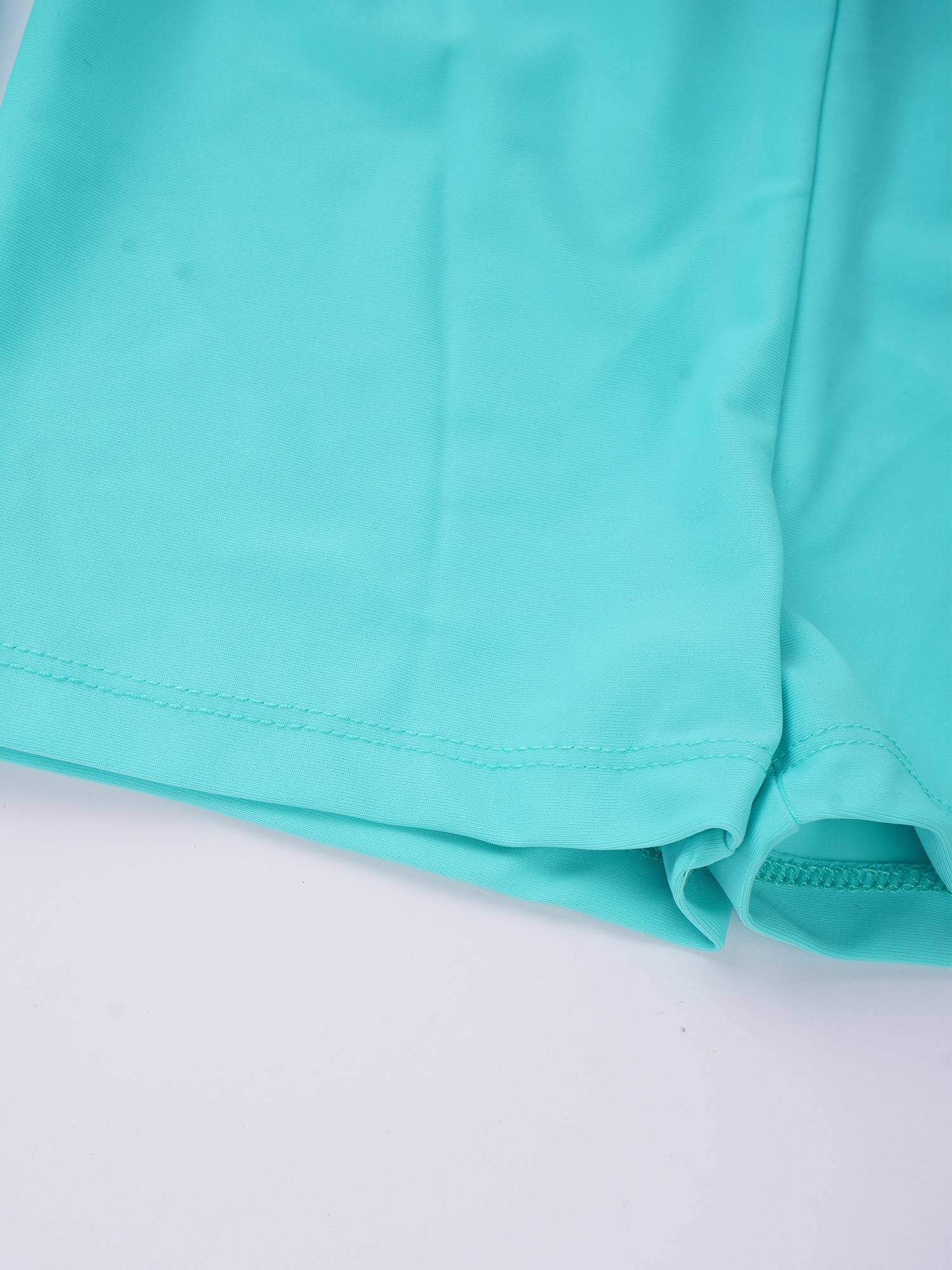 Kids Girls Solid Elastic Waistband Swimming Shorts