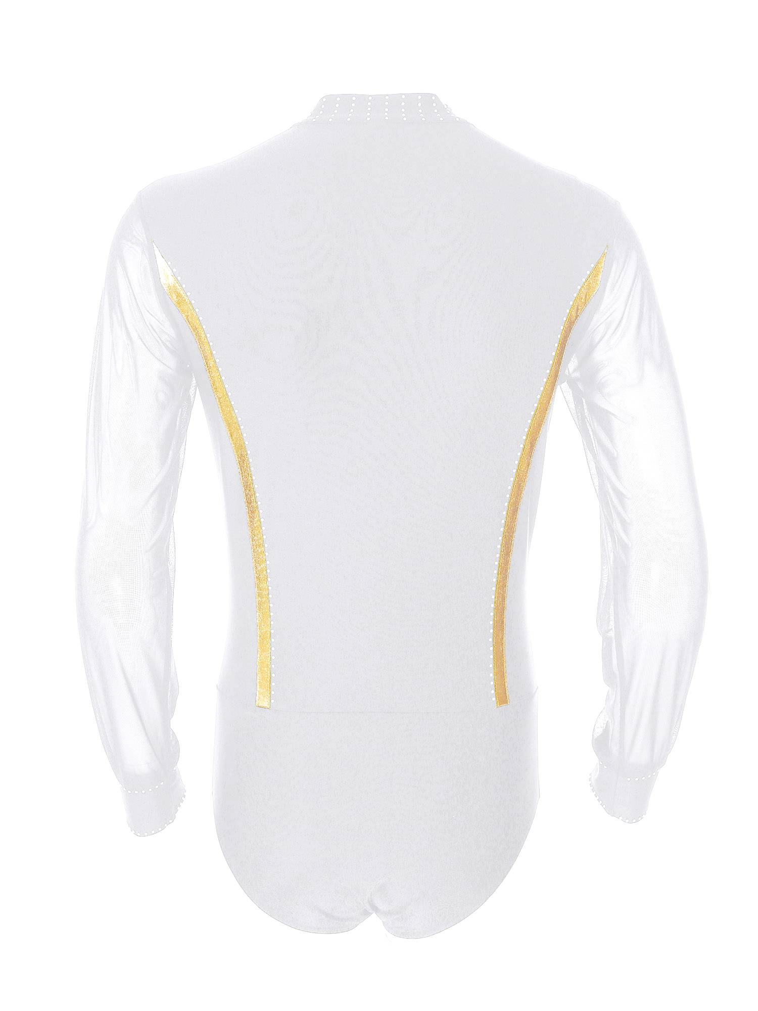 Men Long Sleeve Ballroom Samba Latin Dance Leotard