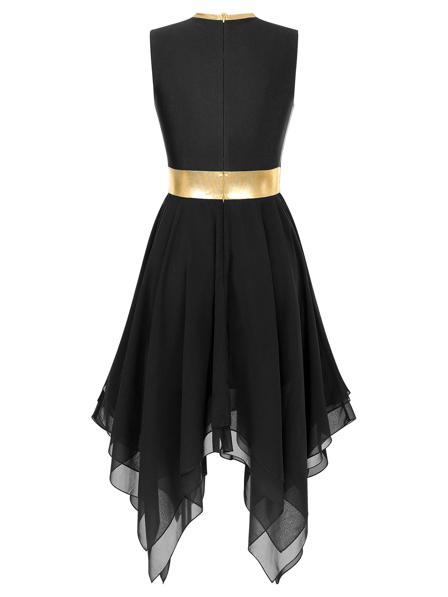 Women Sleeveless Modern Worship Praise Dance Dresses(no white underdress)