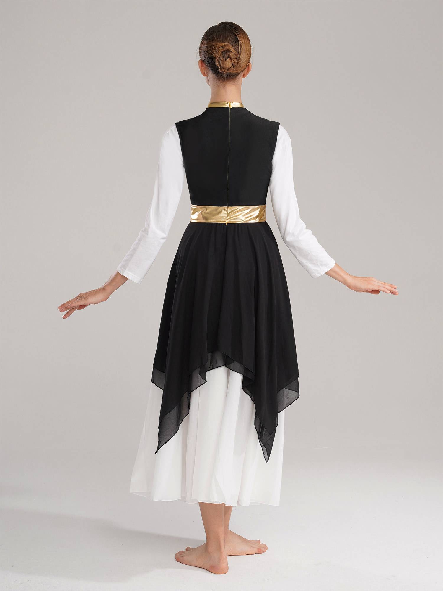 Women Sleeveless Modern Worship Praise Dance Dresses(no white underdress)