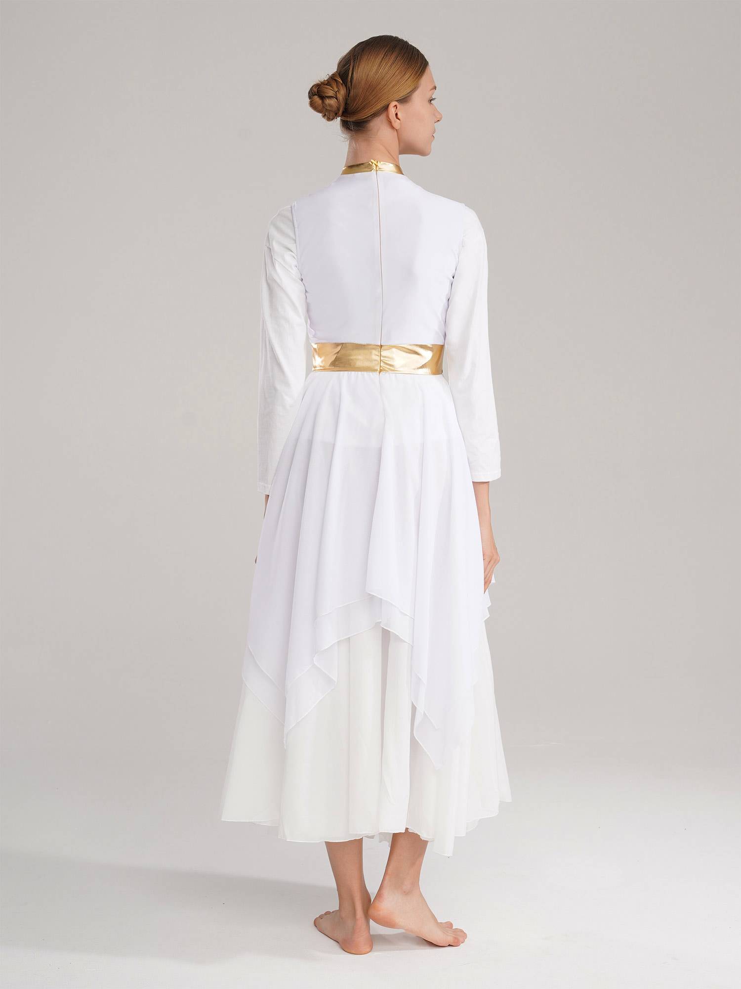 Women Sleeveless Modern Worship Praise Dance Dresses(no white underdress)