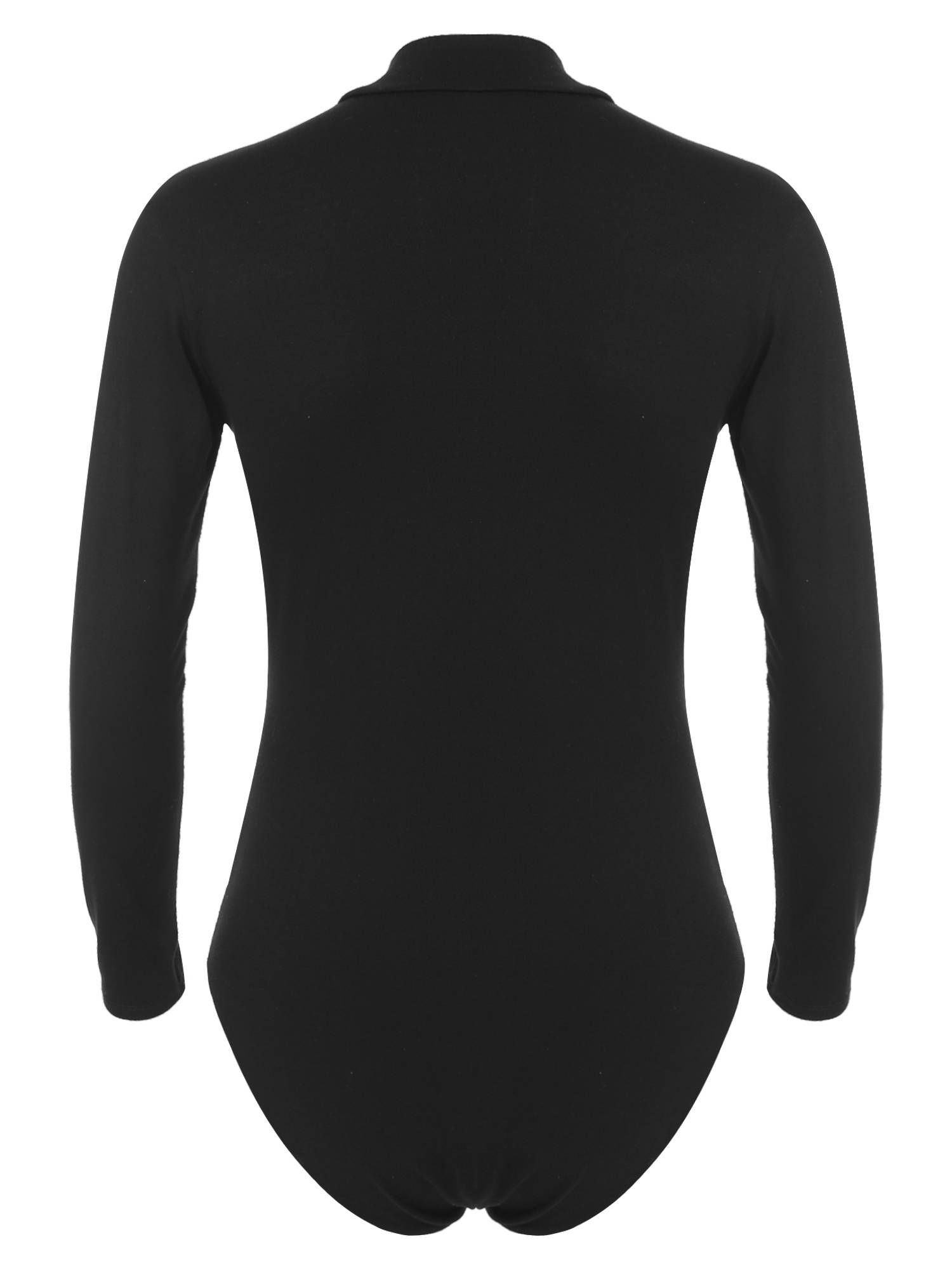 Men One-Piece Undershirt Long Sleeve Gymnastic Leotard
