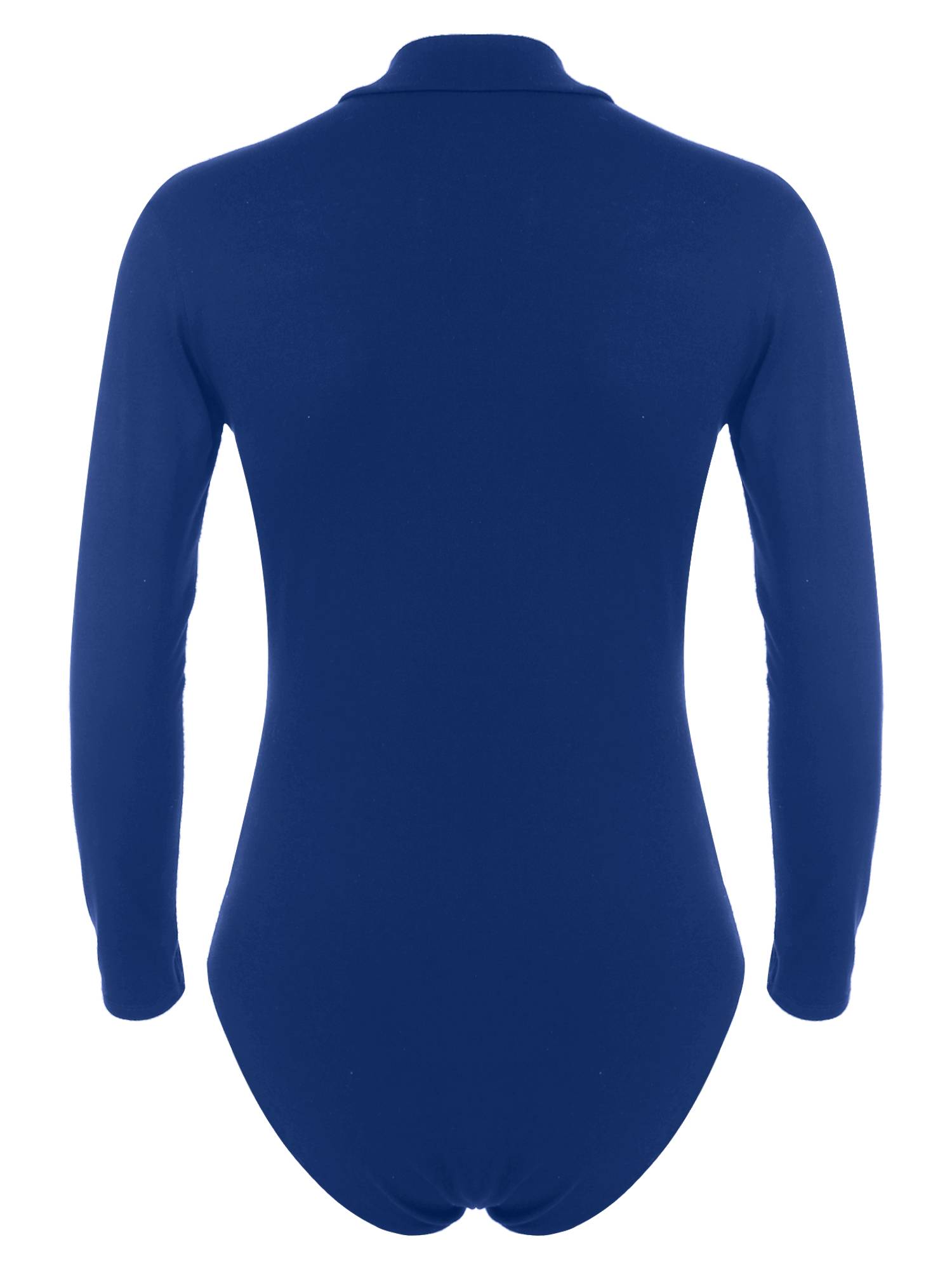 Men One-Piece Undershirt Long Sleeve Gymnastic Leotard