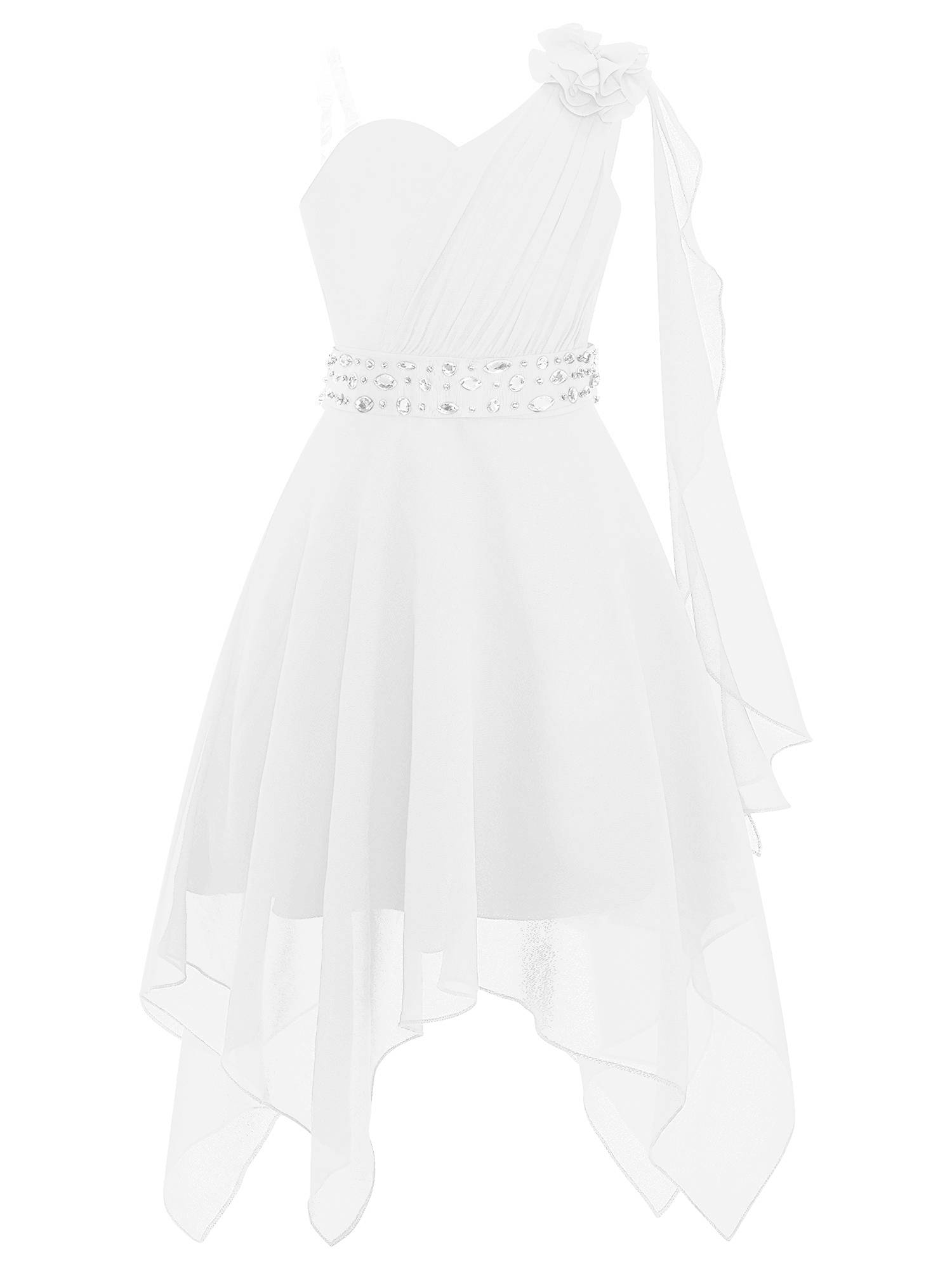 Kids Girls Chic Ruched Chiffon Dress
