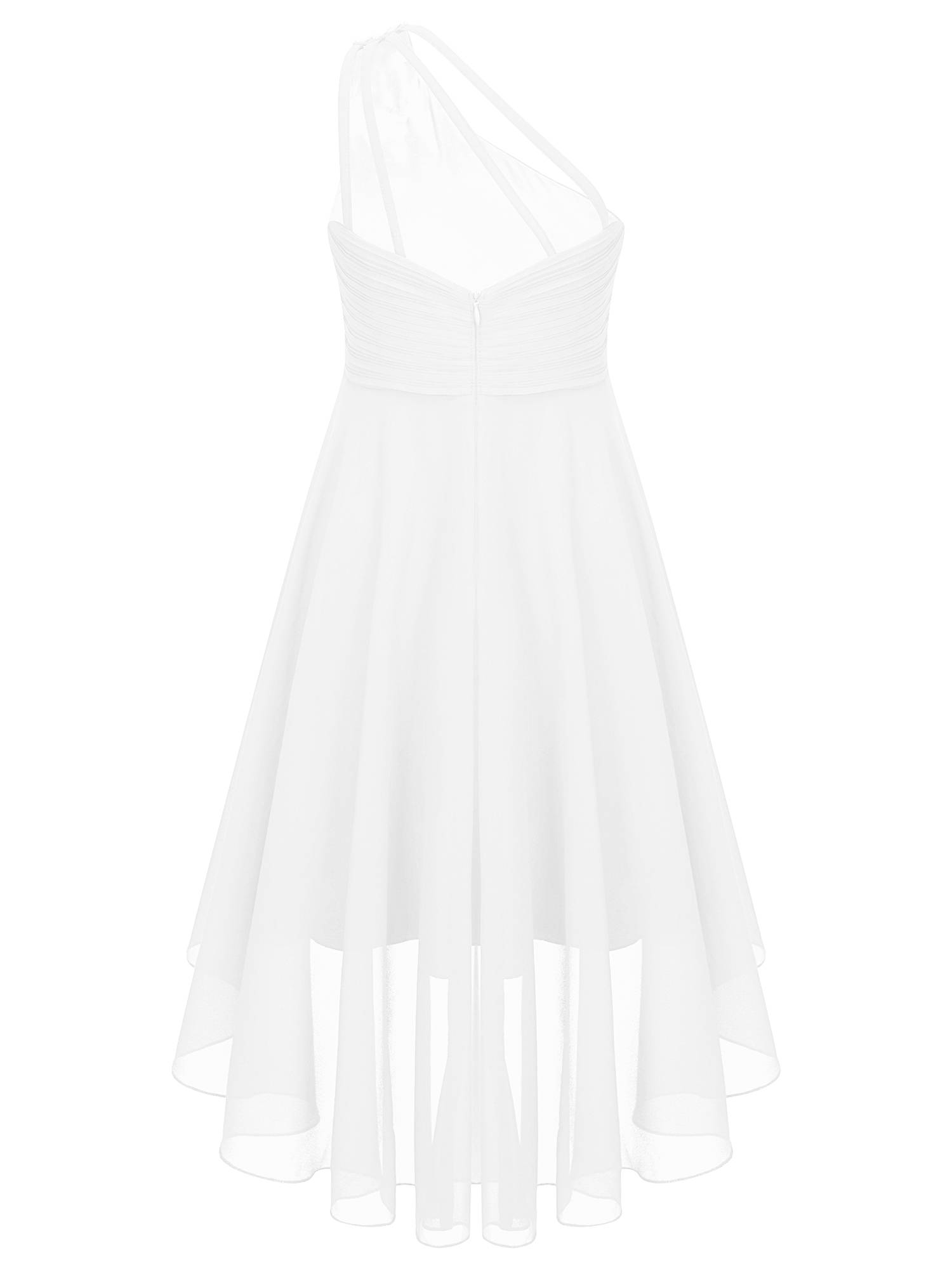 Kids Girls Sequin One Shoulder High-Low Dress