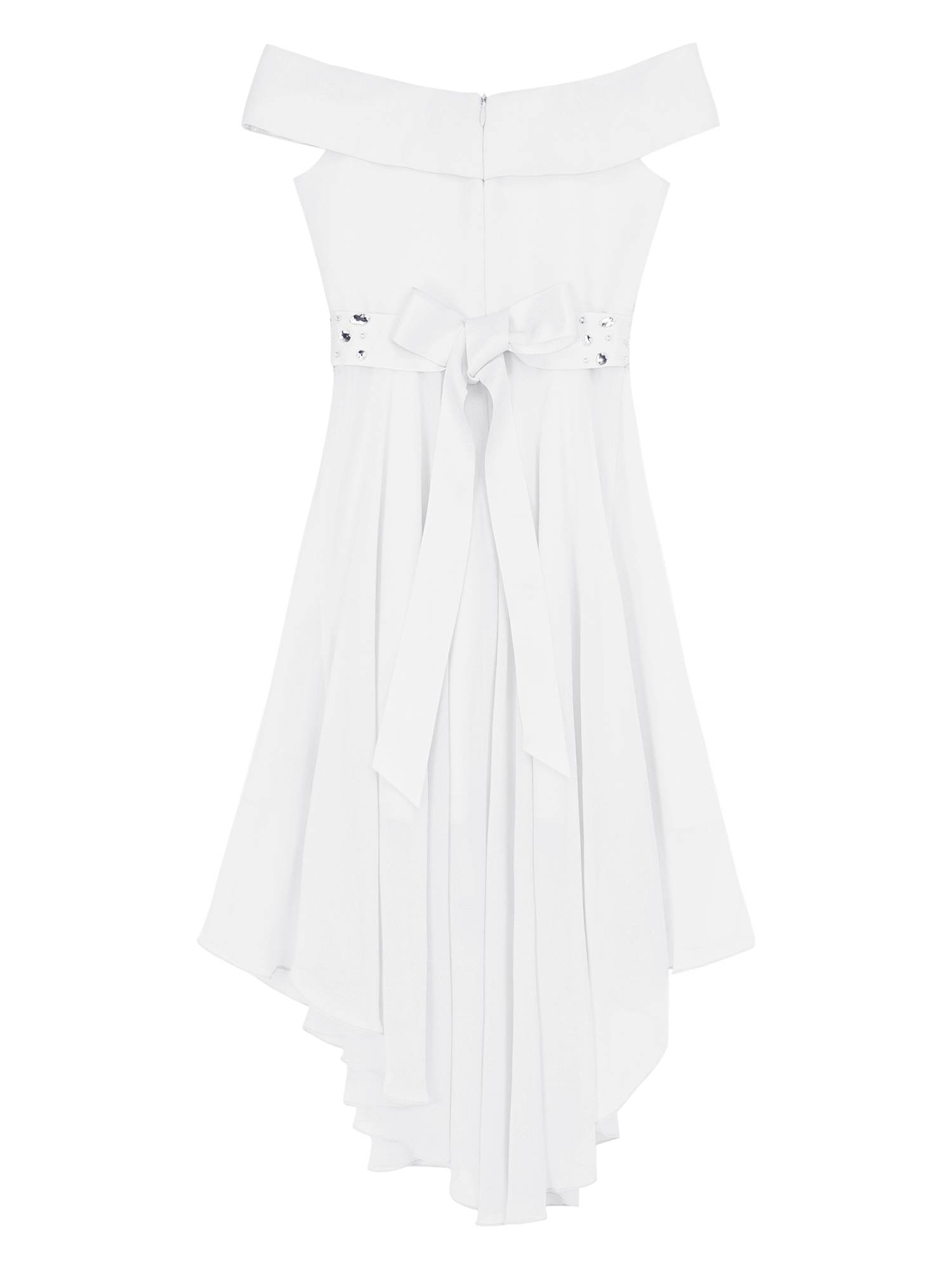 Kids Girls Off-Shoulder High-Low Dress