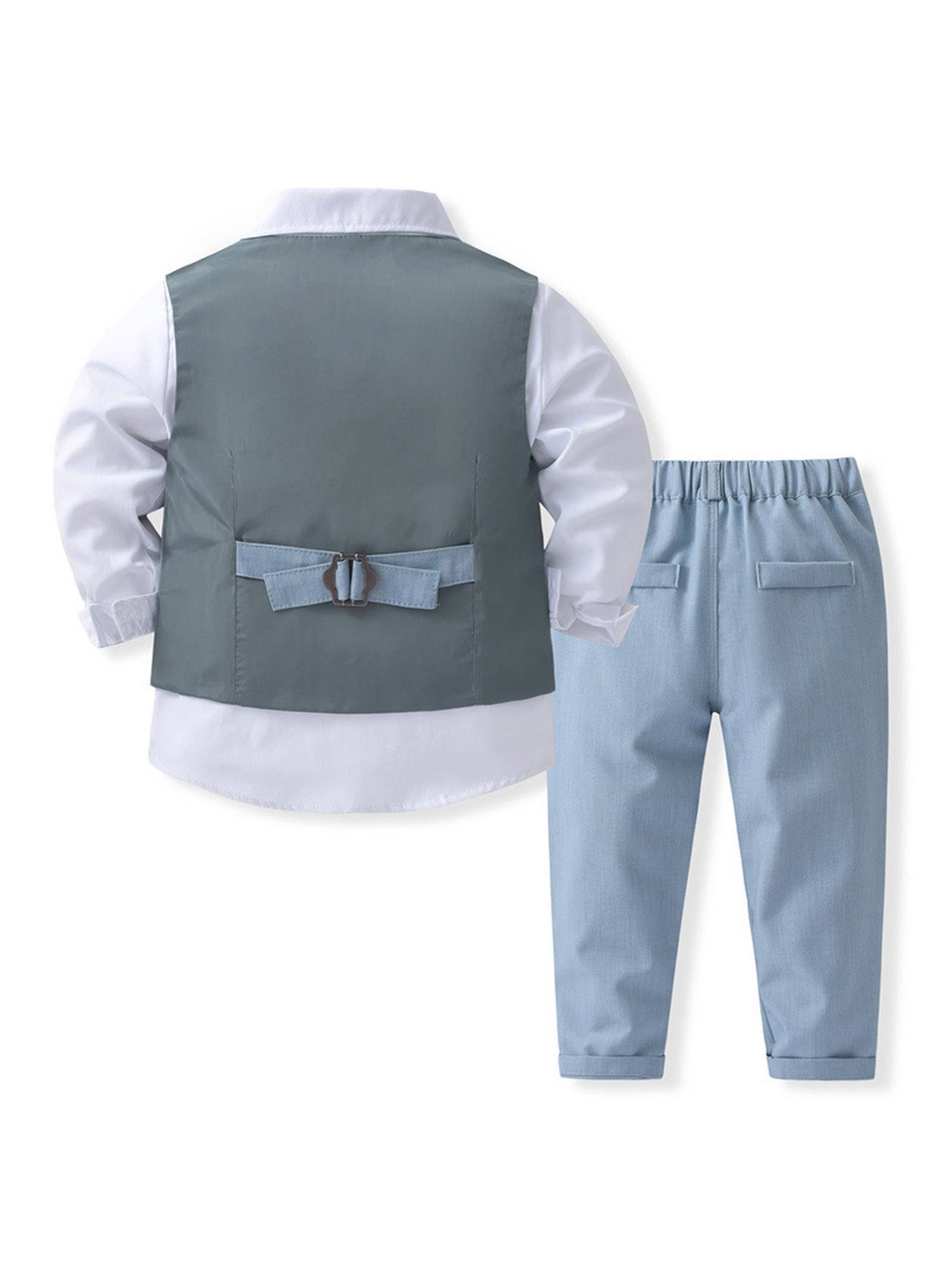 Toddler Boys 4-piece Vest Shirts Pants Formal Suits
