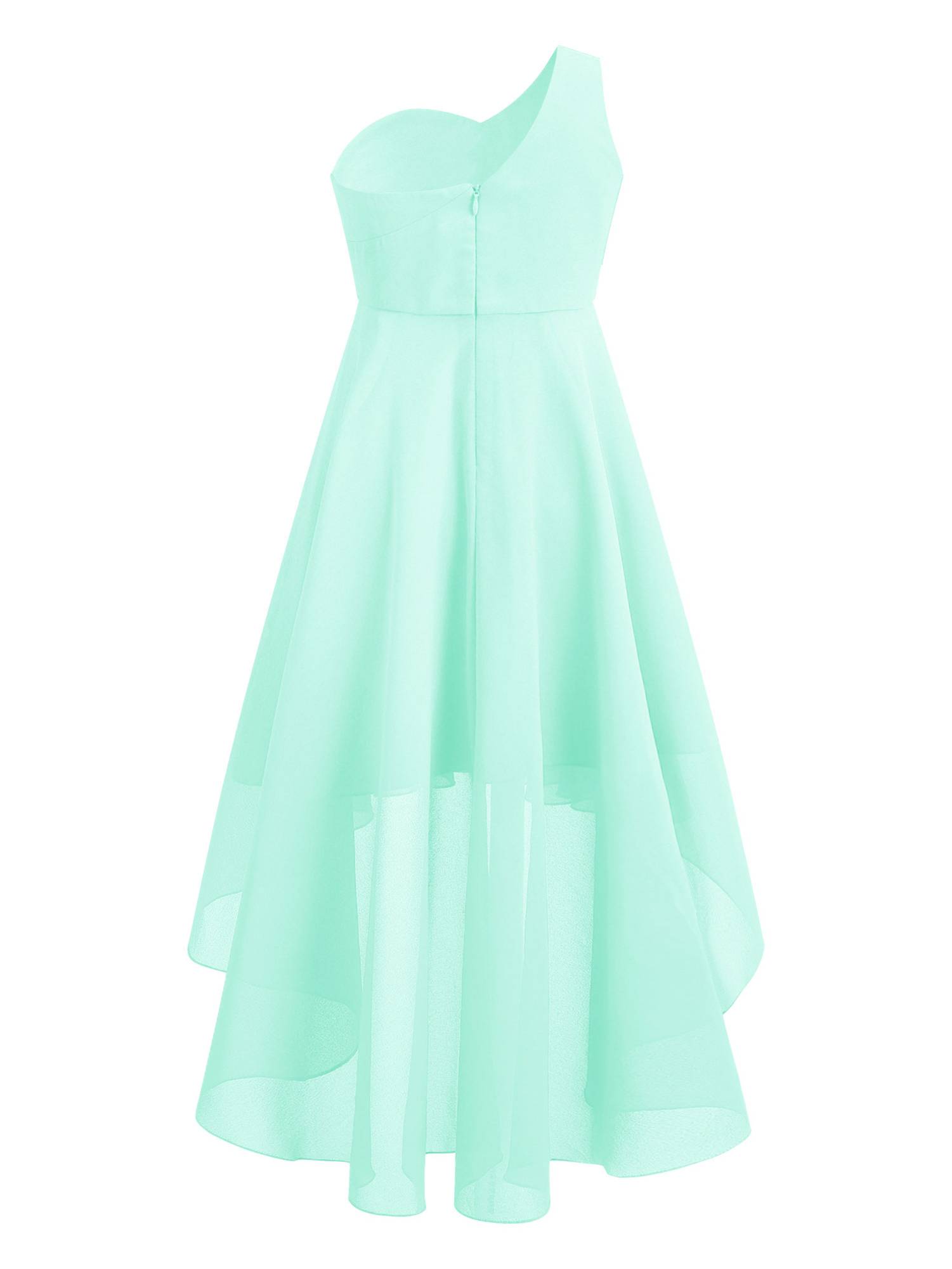 Kids Girls Rhinestones Beaded High-Low Party Dress