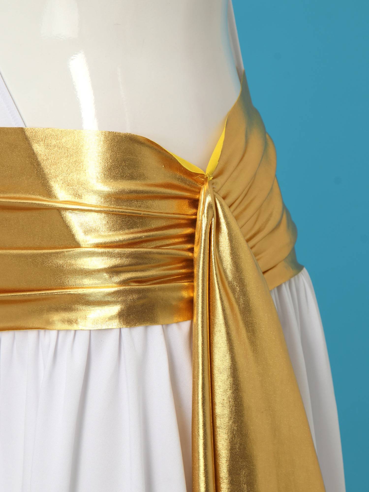 Men One Shoulder Metallic Ancient Greek Cosplay Dress