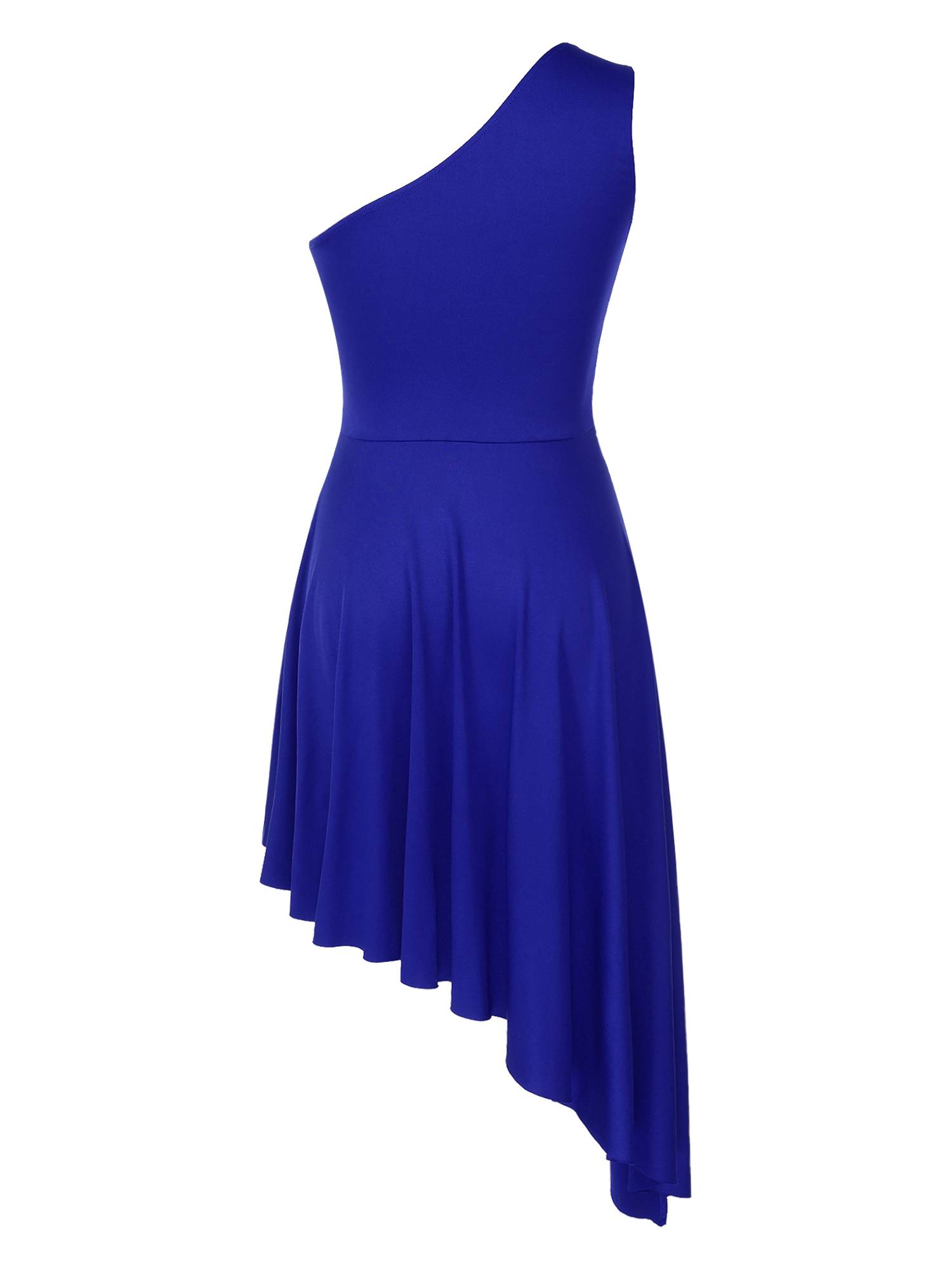 Women Sleeveless One Shoulder Praise Dance Dress