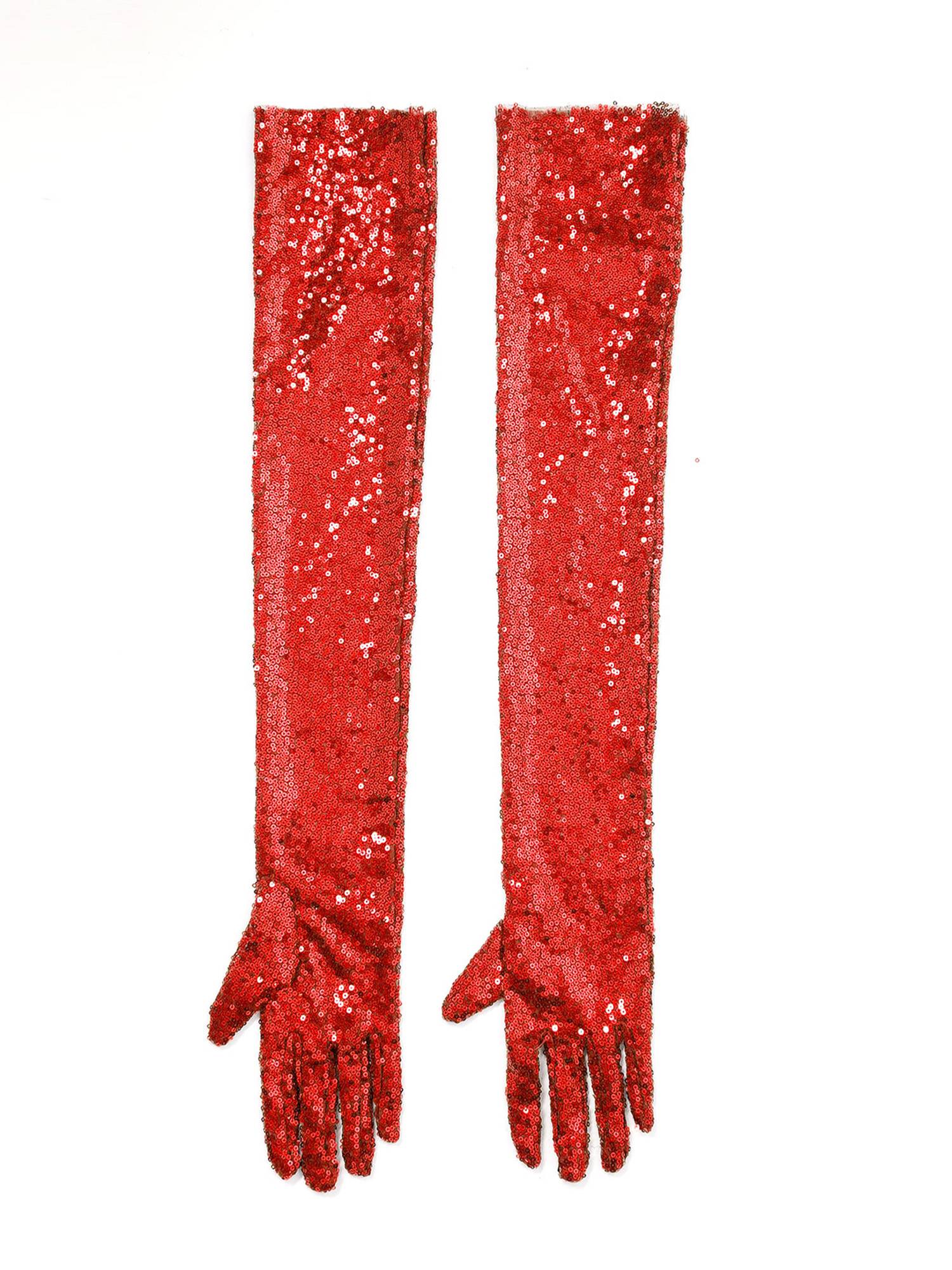 Women Sequin Mesh Vintage 1920s Long Gloves