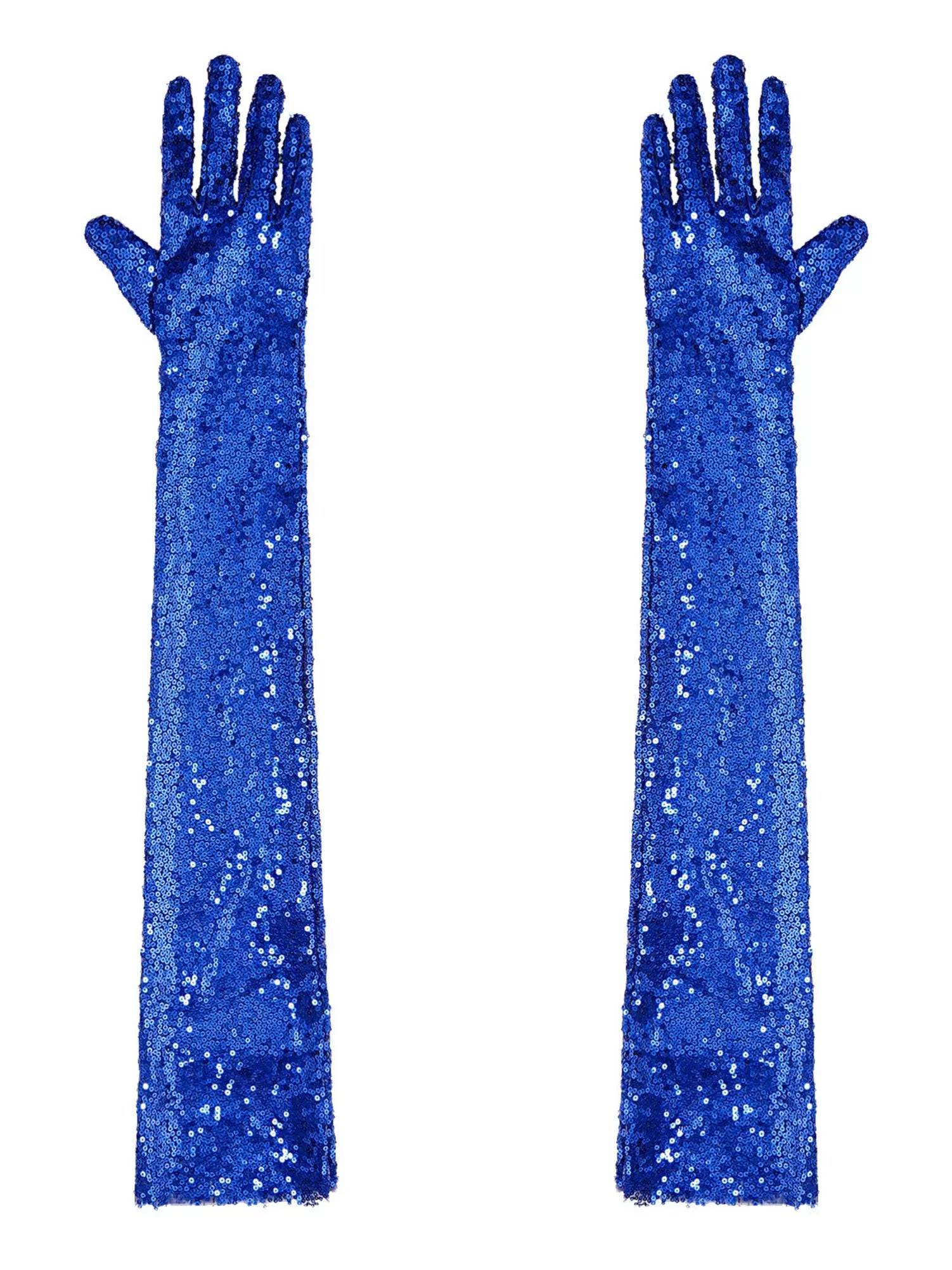 Women Sequin Mesh Vintage 1920s Long Gloves