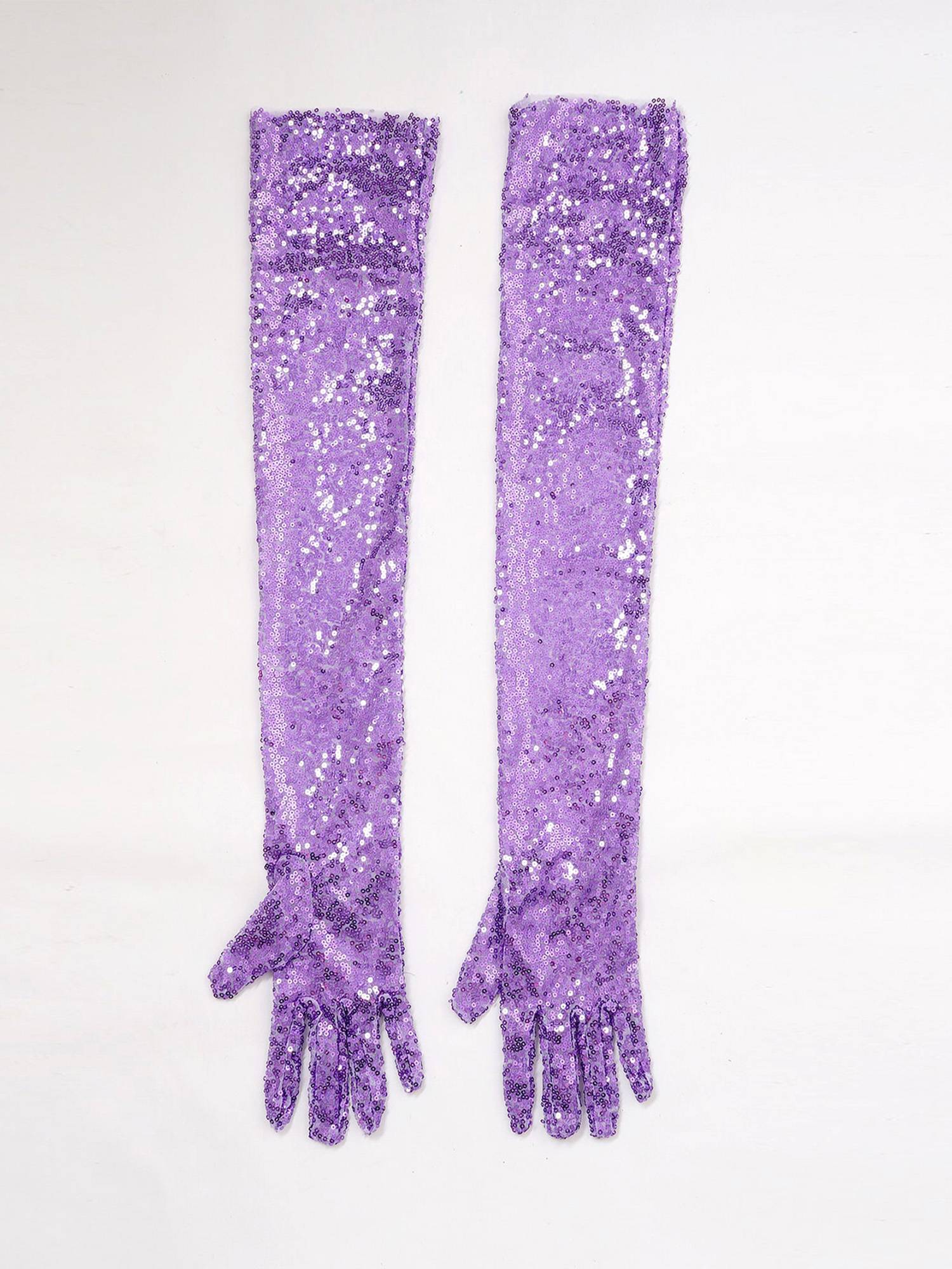 Women Sequin Mesh Vintage 1920s Long Gloves