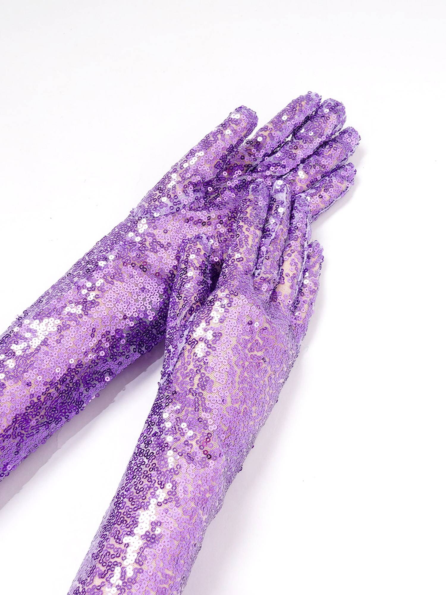 Women Sequin Mesh Vintage 1920s Long Gloves