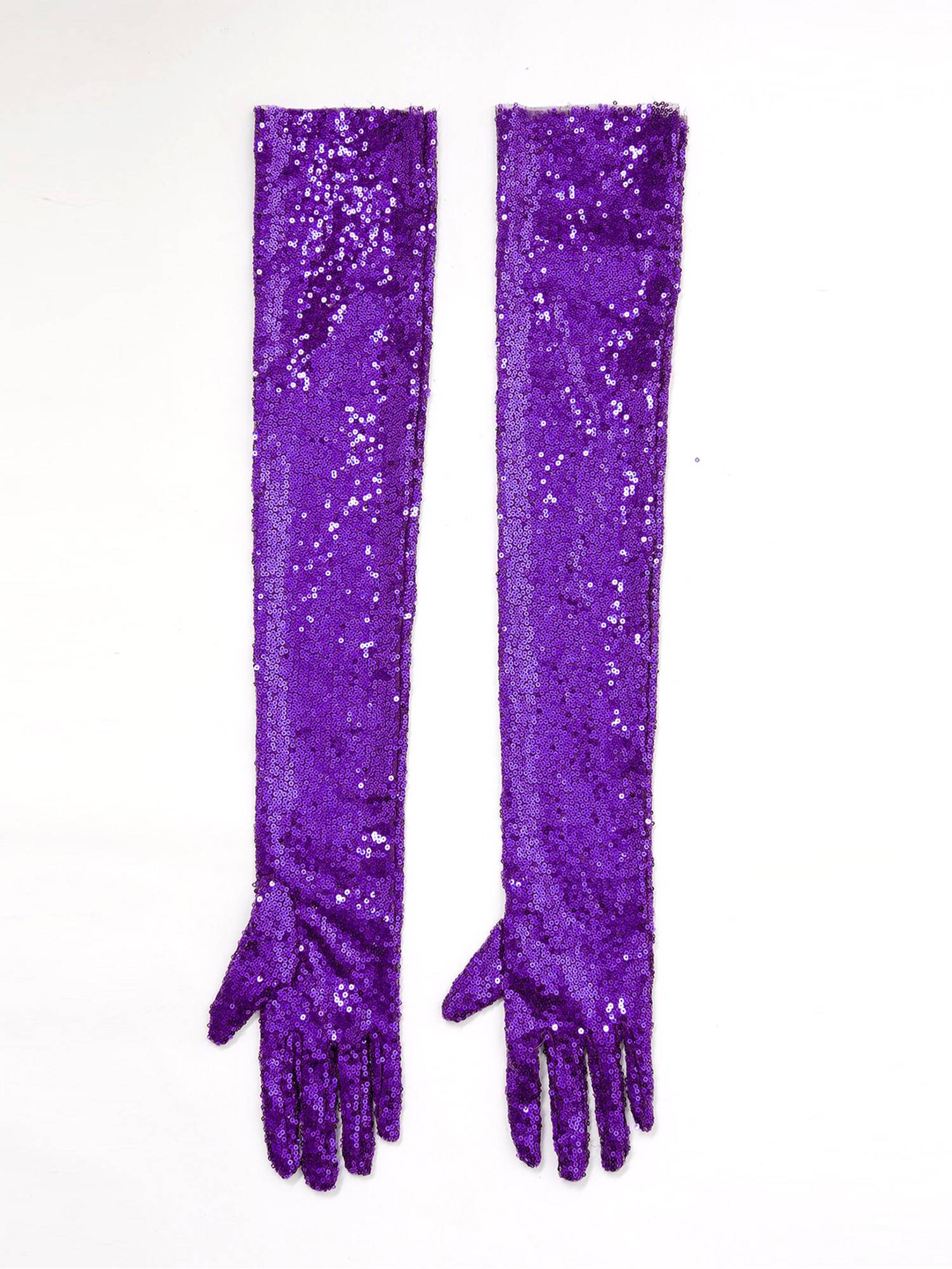Women Sequin Mesh Vintage 1920s Long Gloves