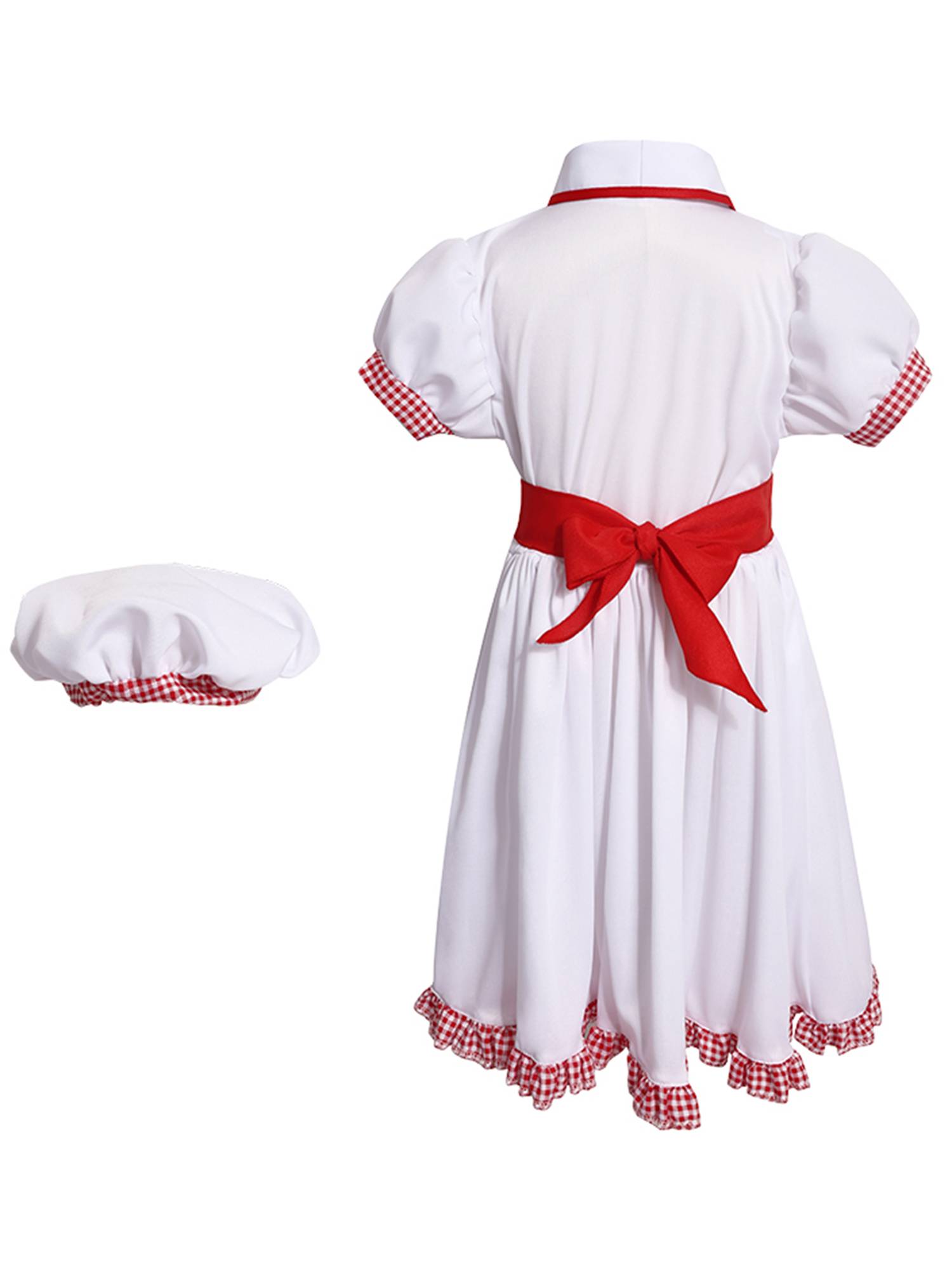 Chef Costume Dress Top with Hat for Kids Girls and Boys