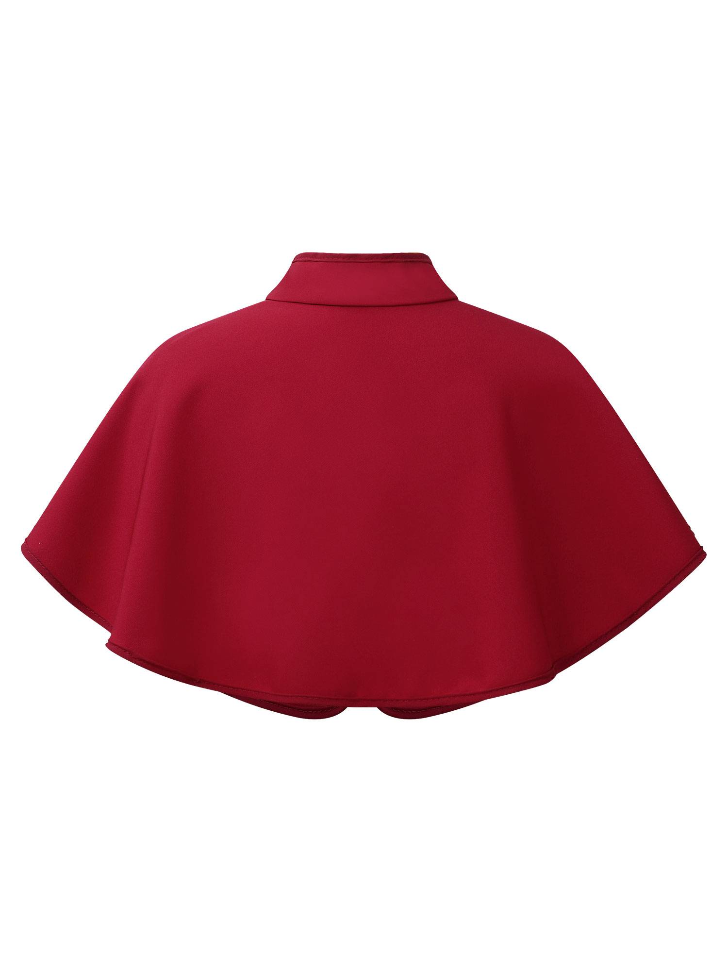 Kids Girls Christmas Brooch Mock Collar Open Front Cap Bolero Dress Accessory