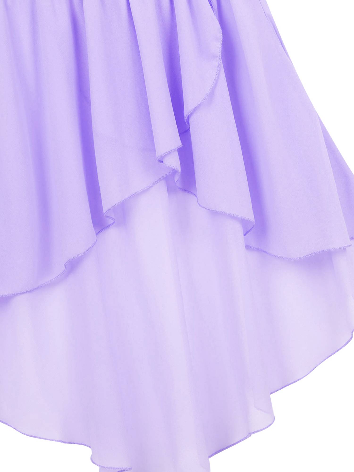 Kids Girls High-Low Chiffon Jazz Dance Studio Practice Skirt