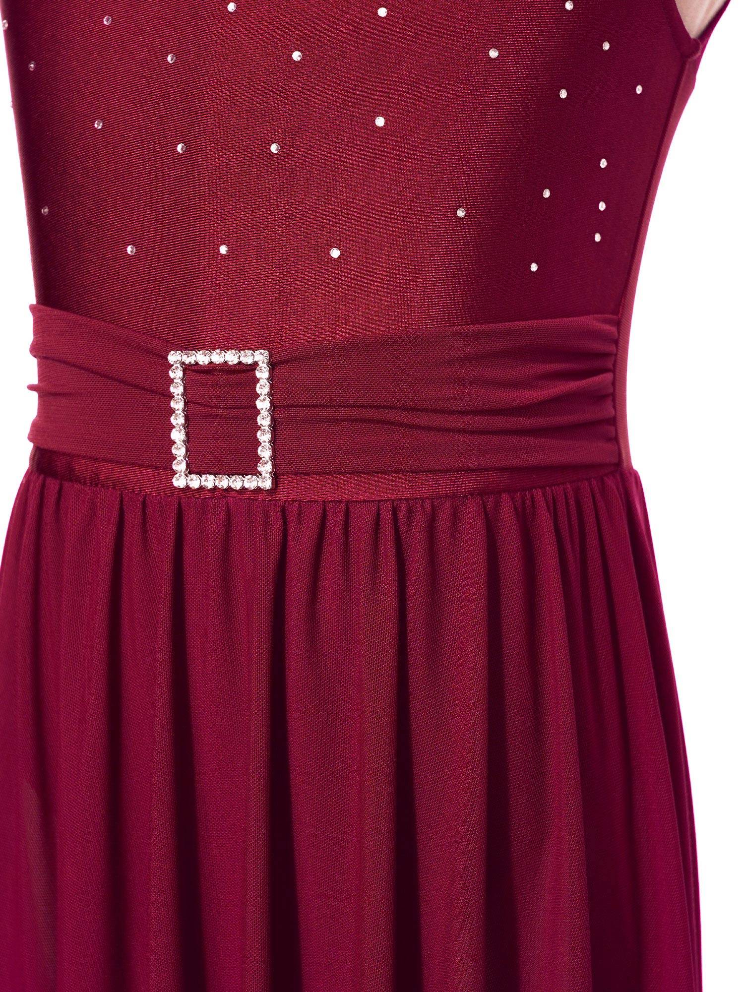 Kids Girls Sleeveless High-Low Lyrical Dance Leotard Dress