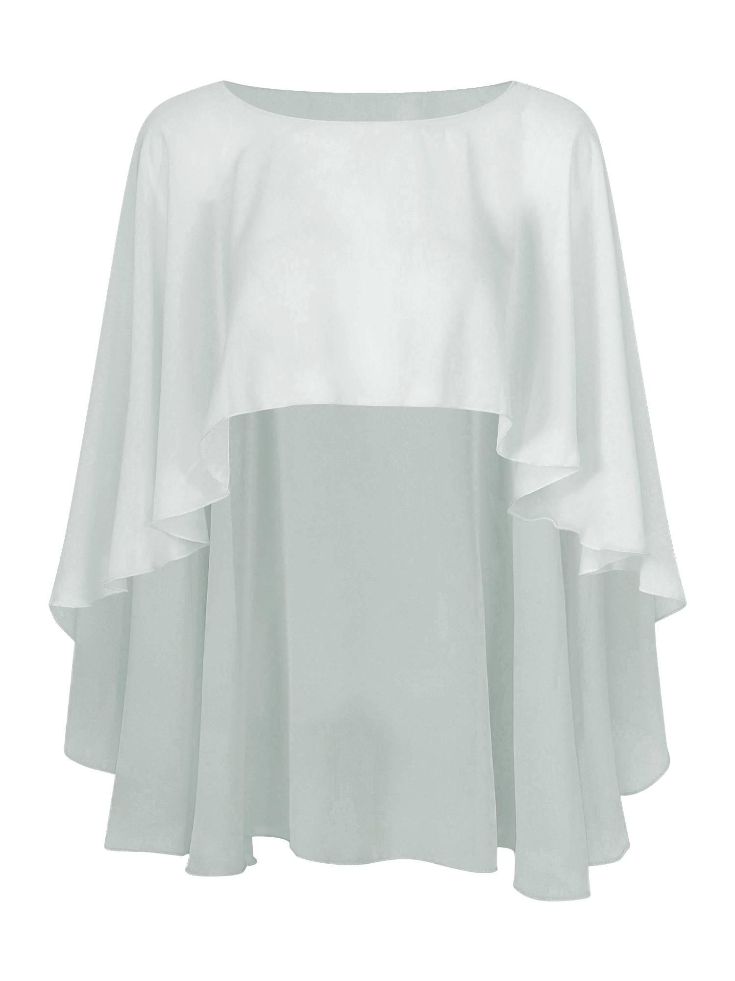 Women Chiffon High Low Shawl Wedding Capes Shrug