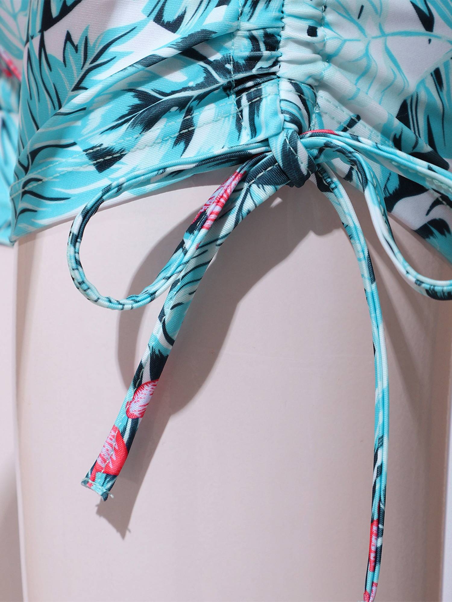 Kids Girls Palm Leaf and Butterfly Print Swim Shorts