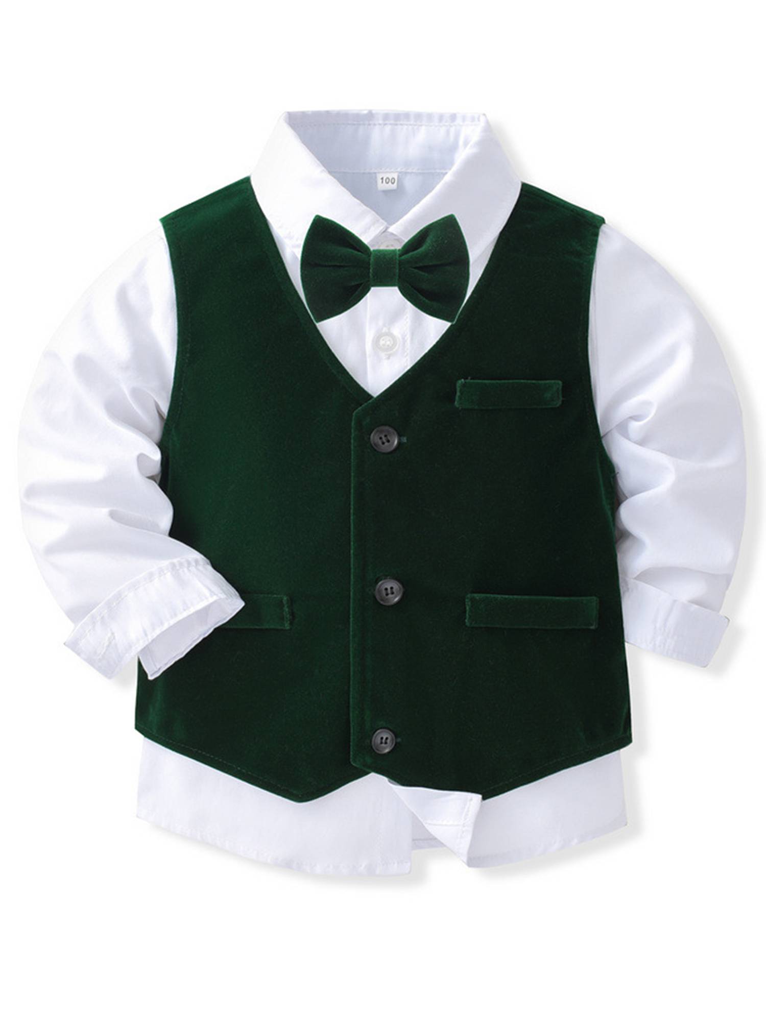 Baby/Toddler Boys 3pcs Velvet Gentleman Outfit Formal Suits