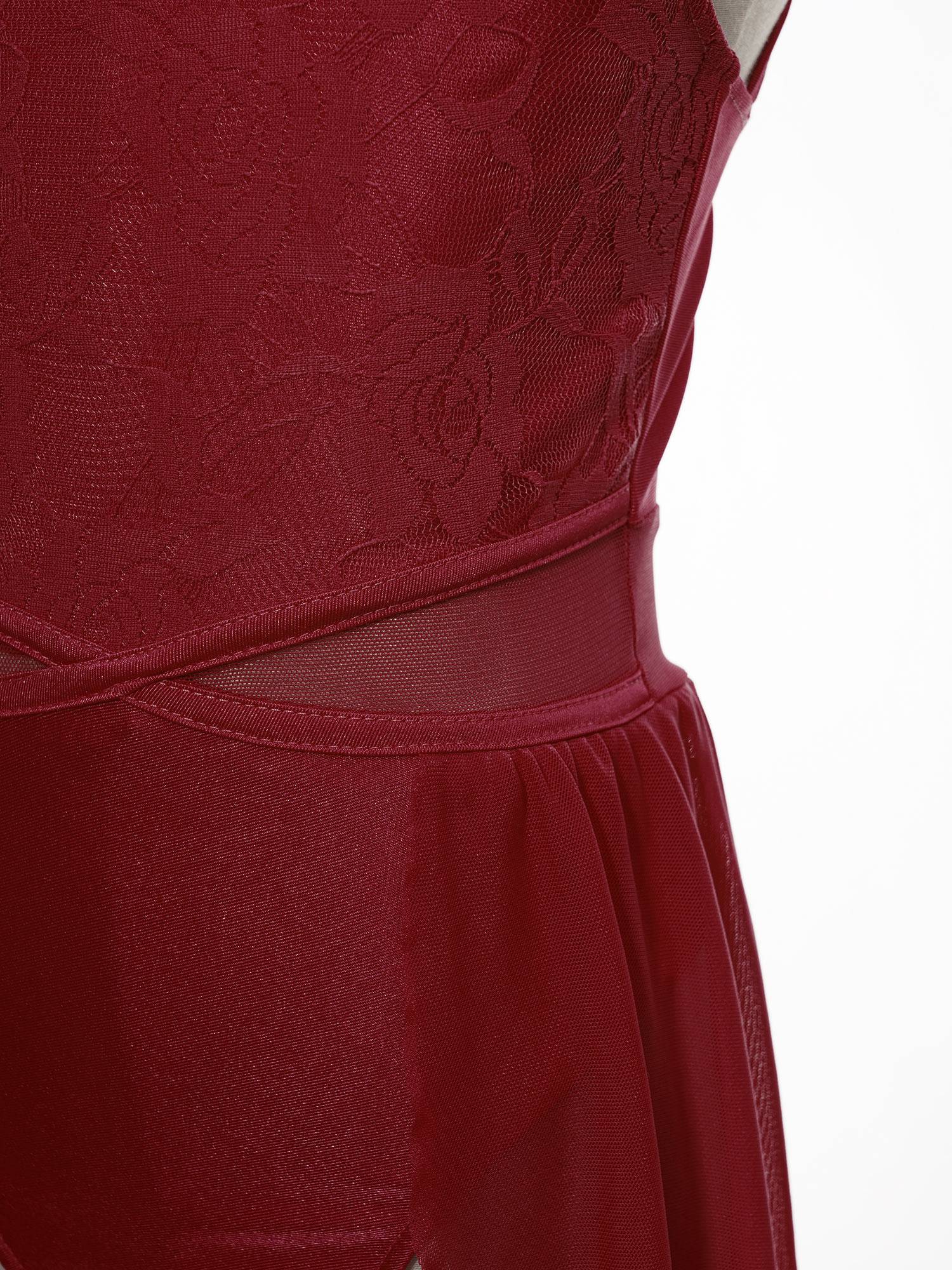 Kids Girls Sleeveless Lace Floral Lyrical Dance Leotard