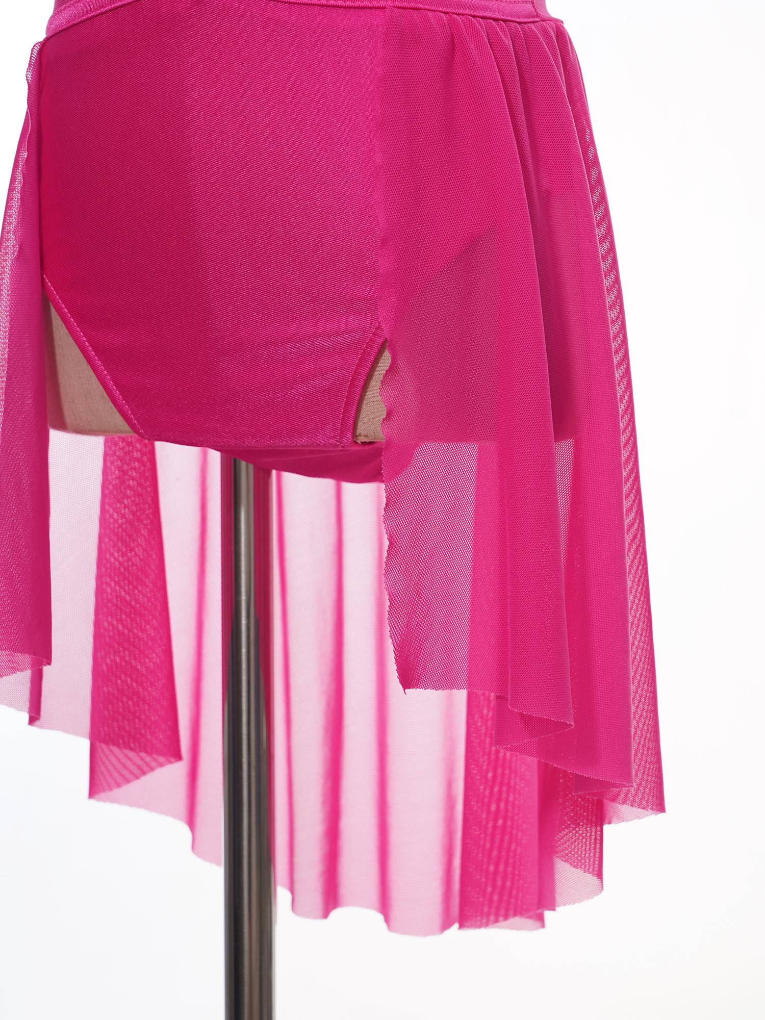 Kids Girls Sleeveless Lace Floral Lyrical Dance Leotard