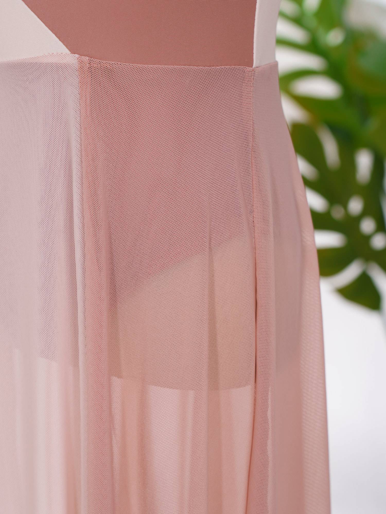 Kids Girls Sleeveless Color Block Lyrical Dance Leotard Dress