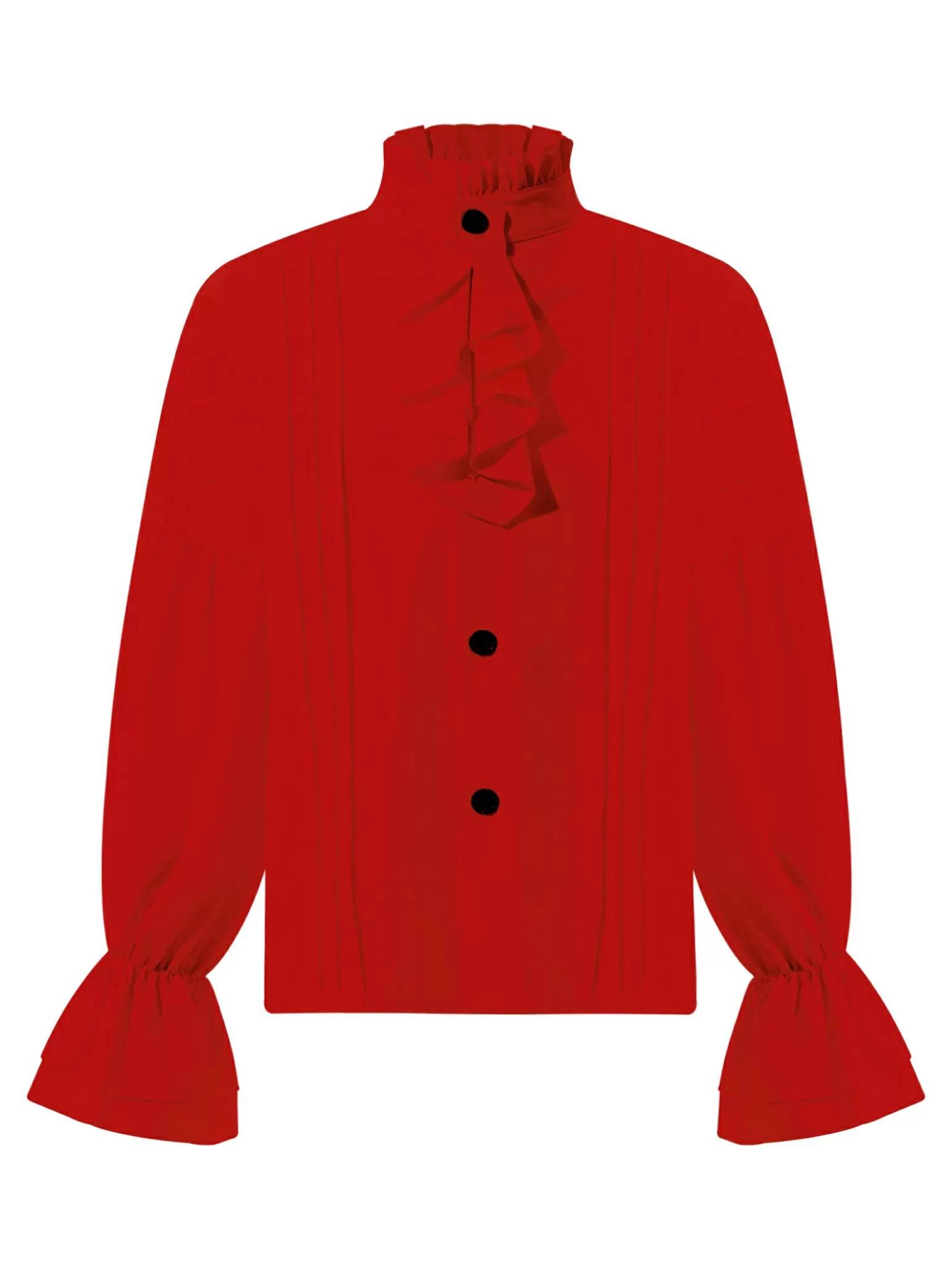 Kids Flare Sleeve Solid Color Renaissance Medieval Retro Shirts