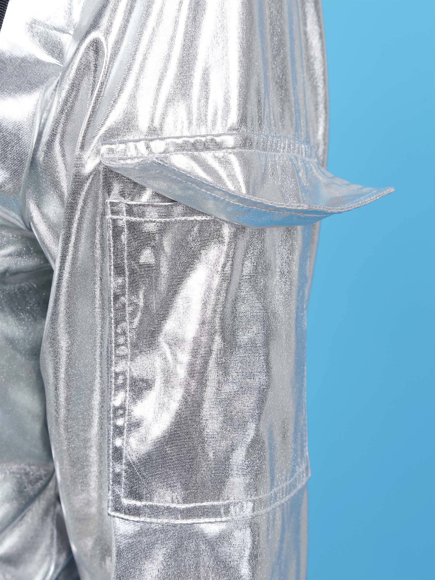 Women Astronaut Role Play Outfit Long Sleeve Jumpsuits