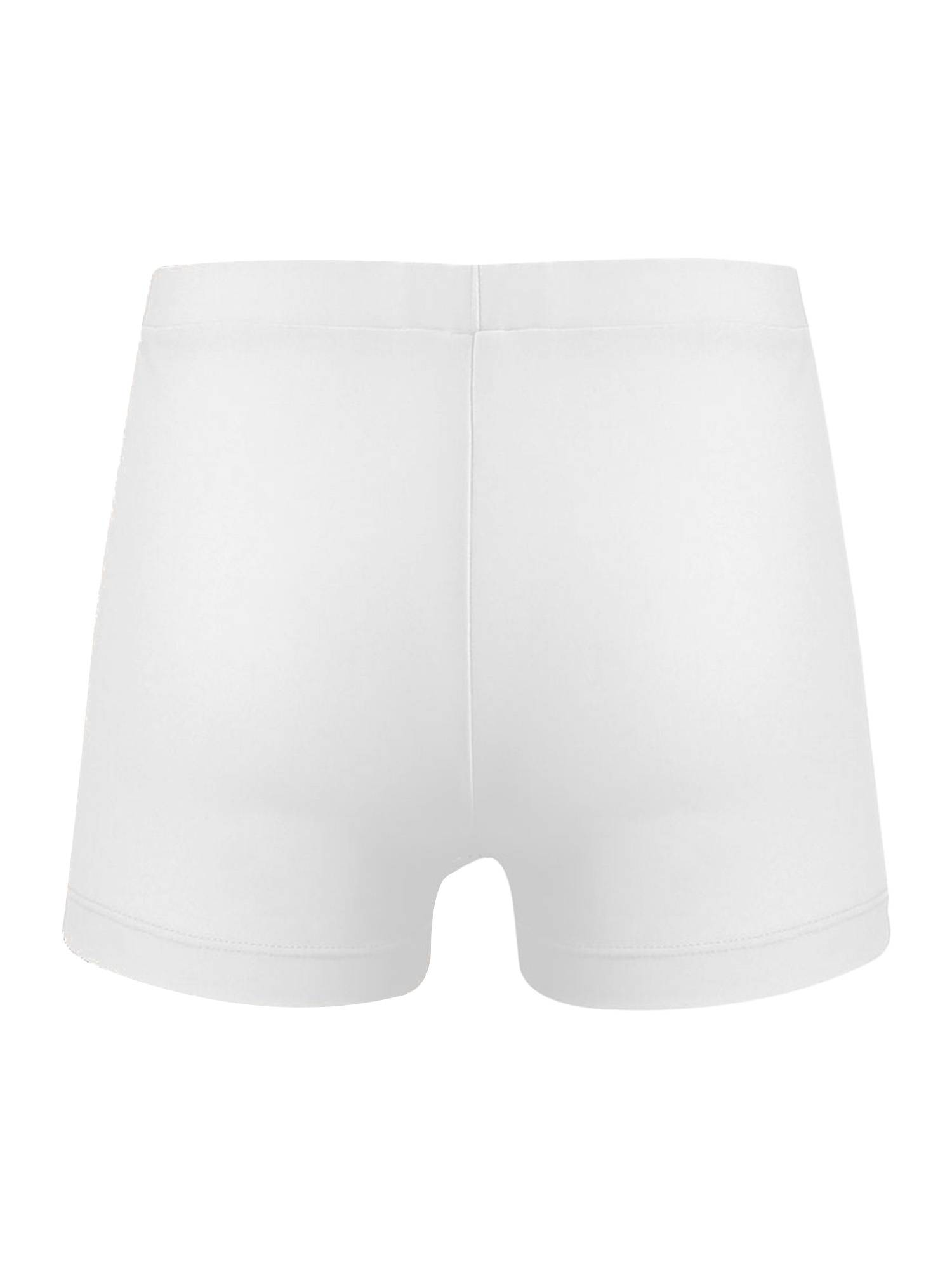 Kids Girls Solid Color Cotton Elastic Shorts Sports Bottom