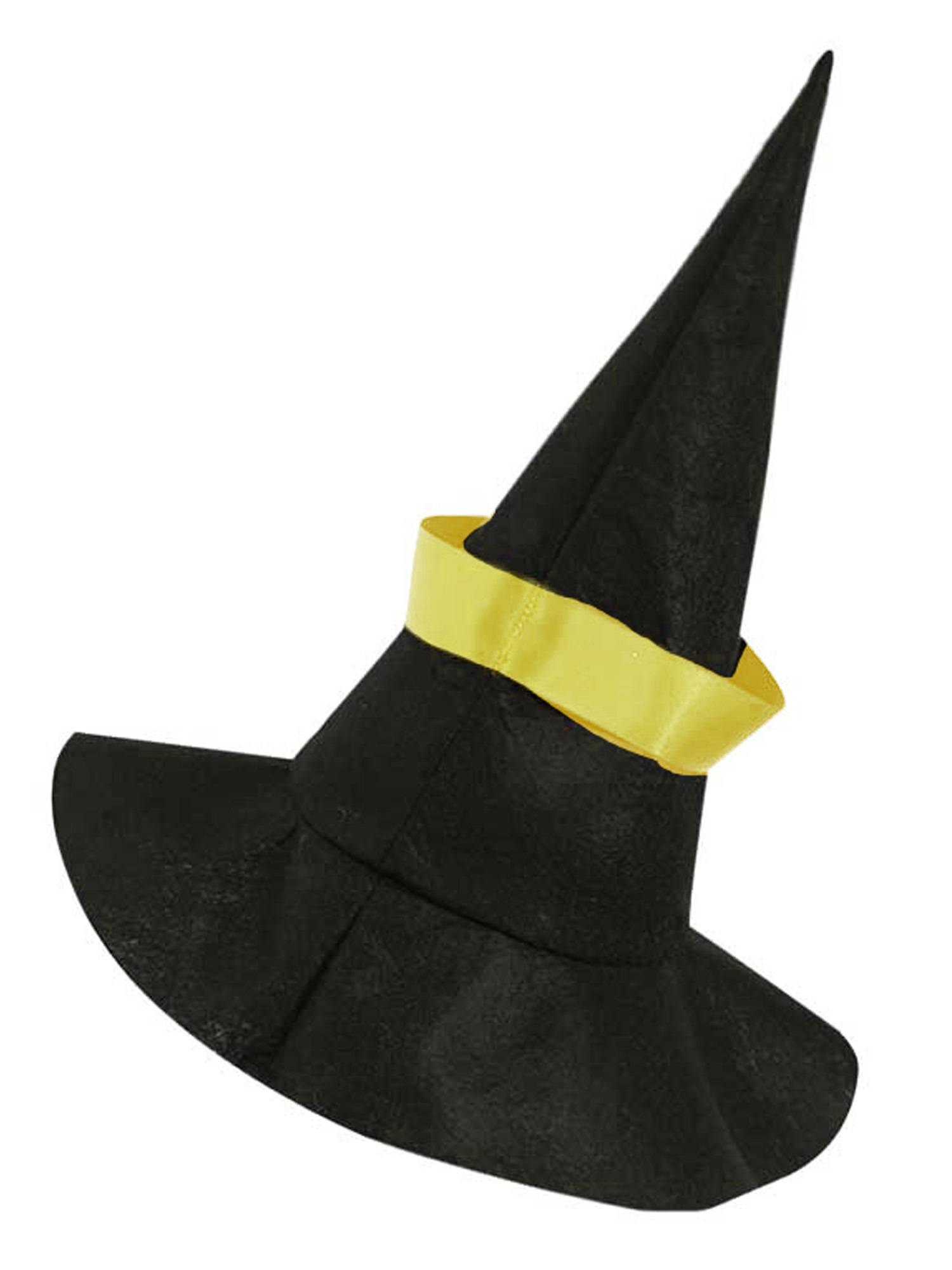 Kids Girls Witch Pointed Hat with Ribbon and Buckle for Halloween