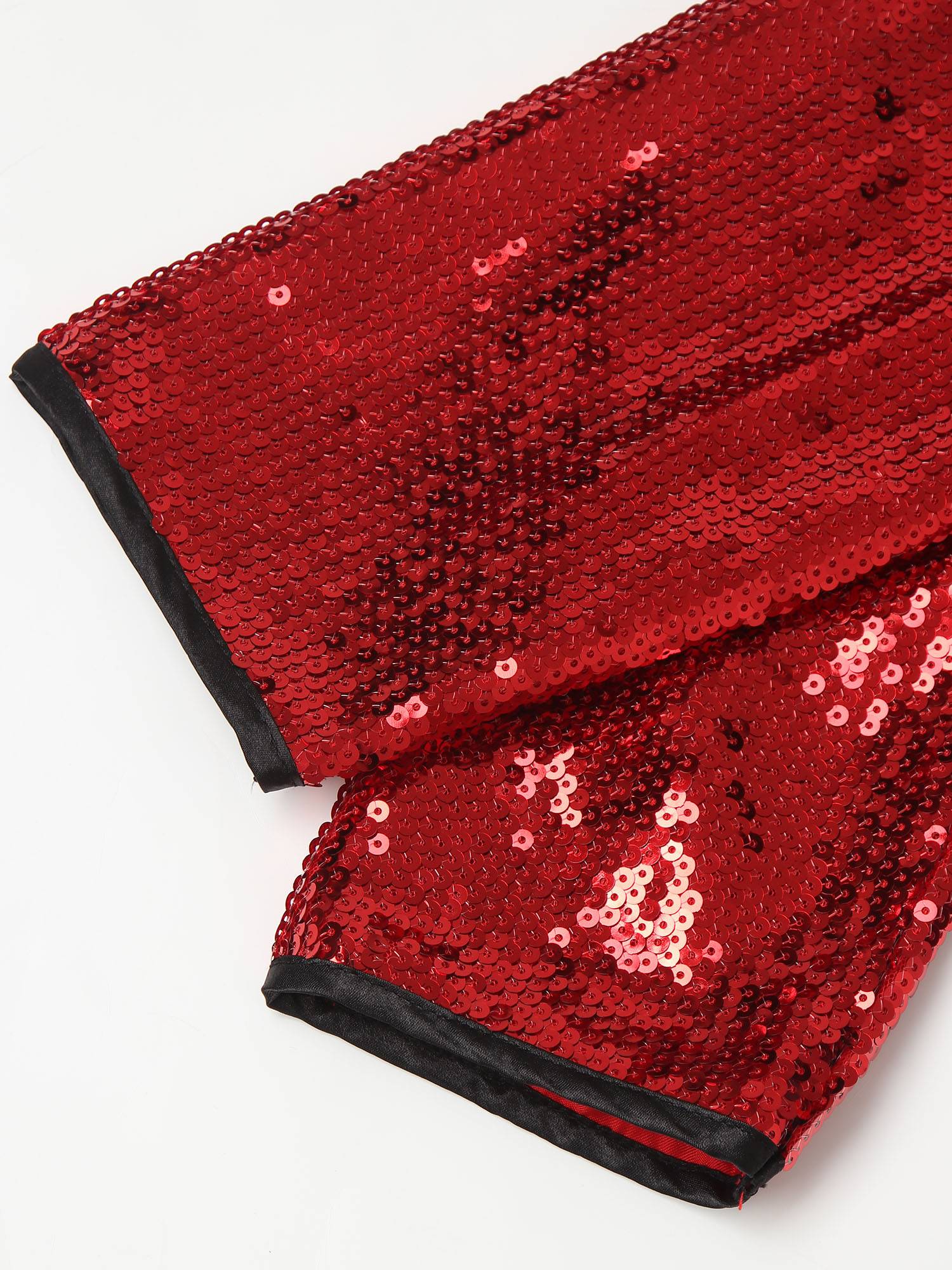 Women Sparkle Sequin One-Button Halloween Magician Tailcoat Jacket