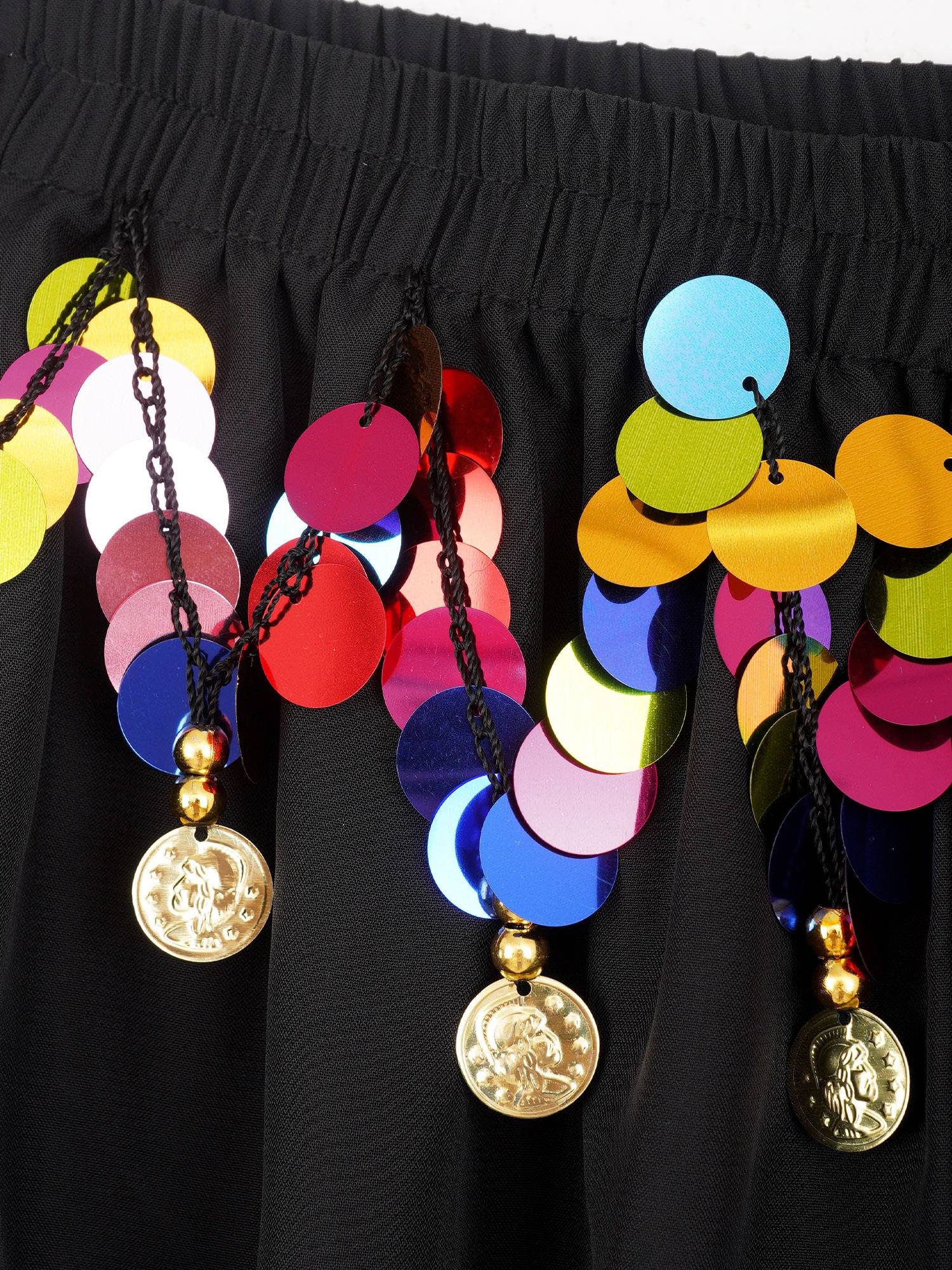 Women Sequins Side Split Belly Dance Bloomers