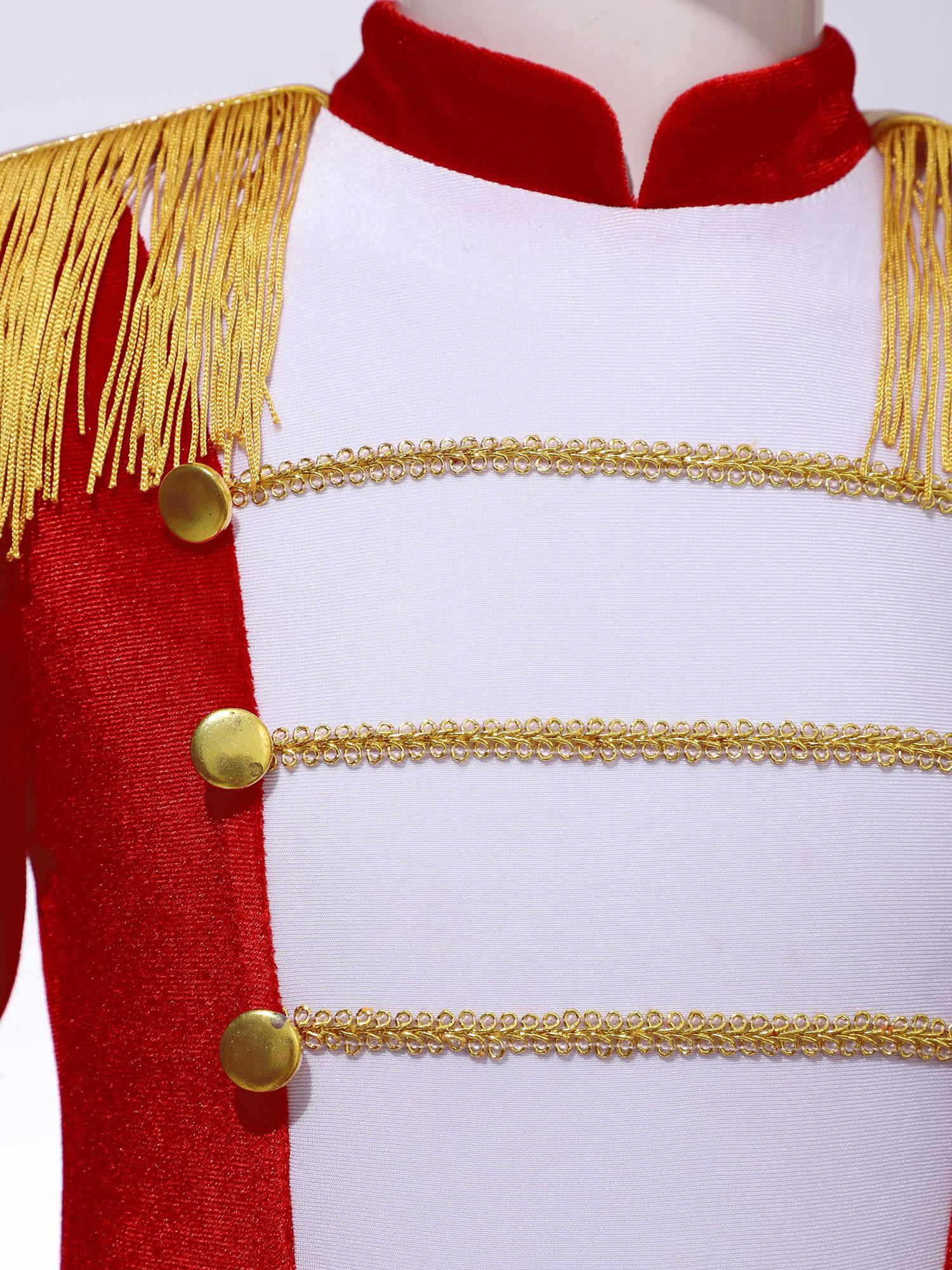 Girls Christmas Circus Costume Long Sleeve Mesh Tutu Leotard Dress