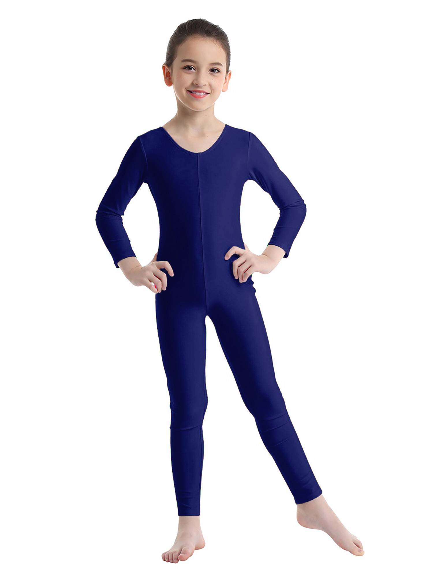 Kids Girls Long Sleeves Gymnastics Unitard Dancewear
