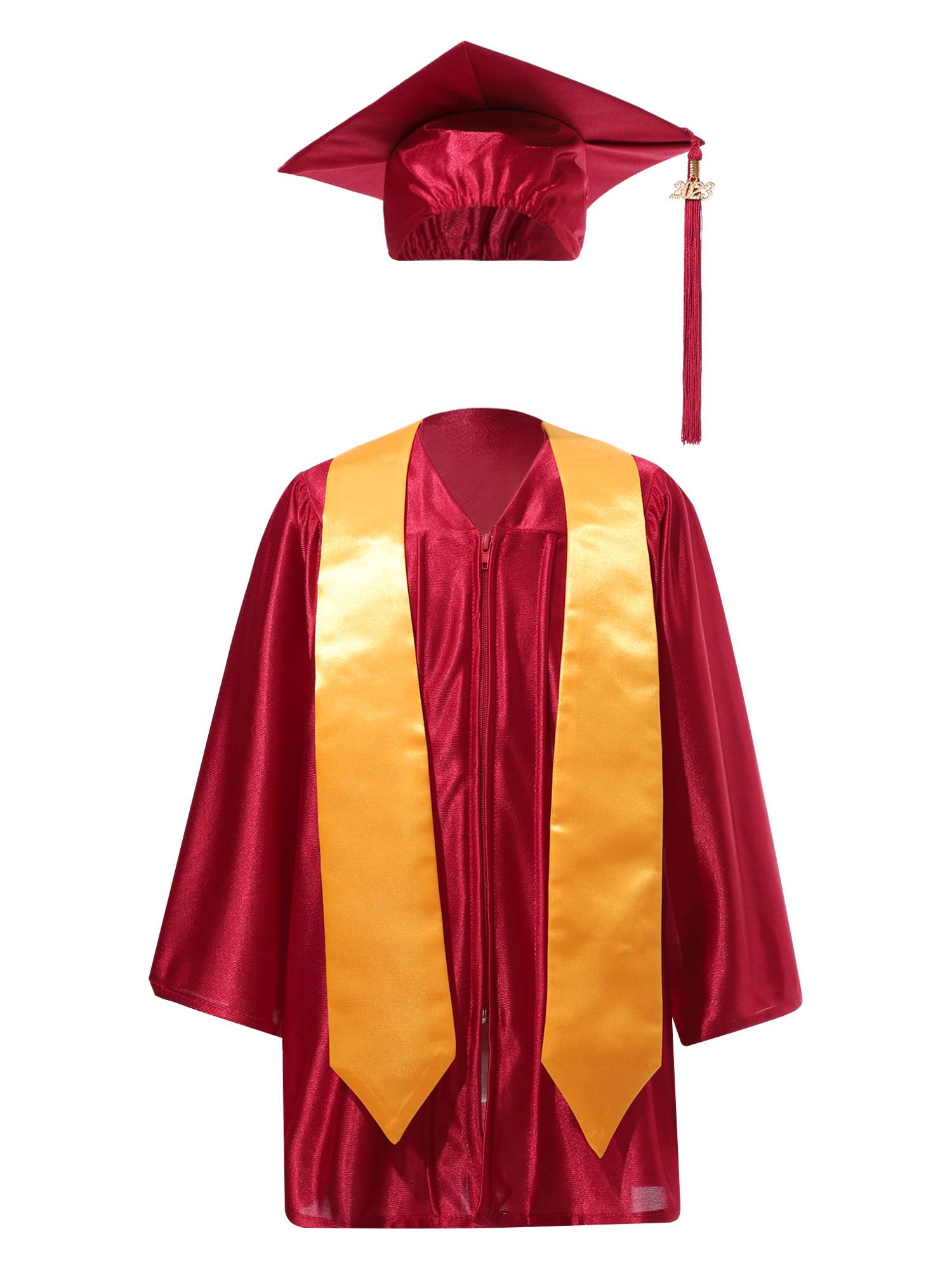 Kids Preschool Primary School Graduation Gown Uniform Set