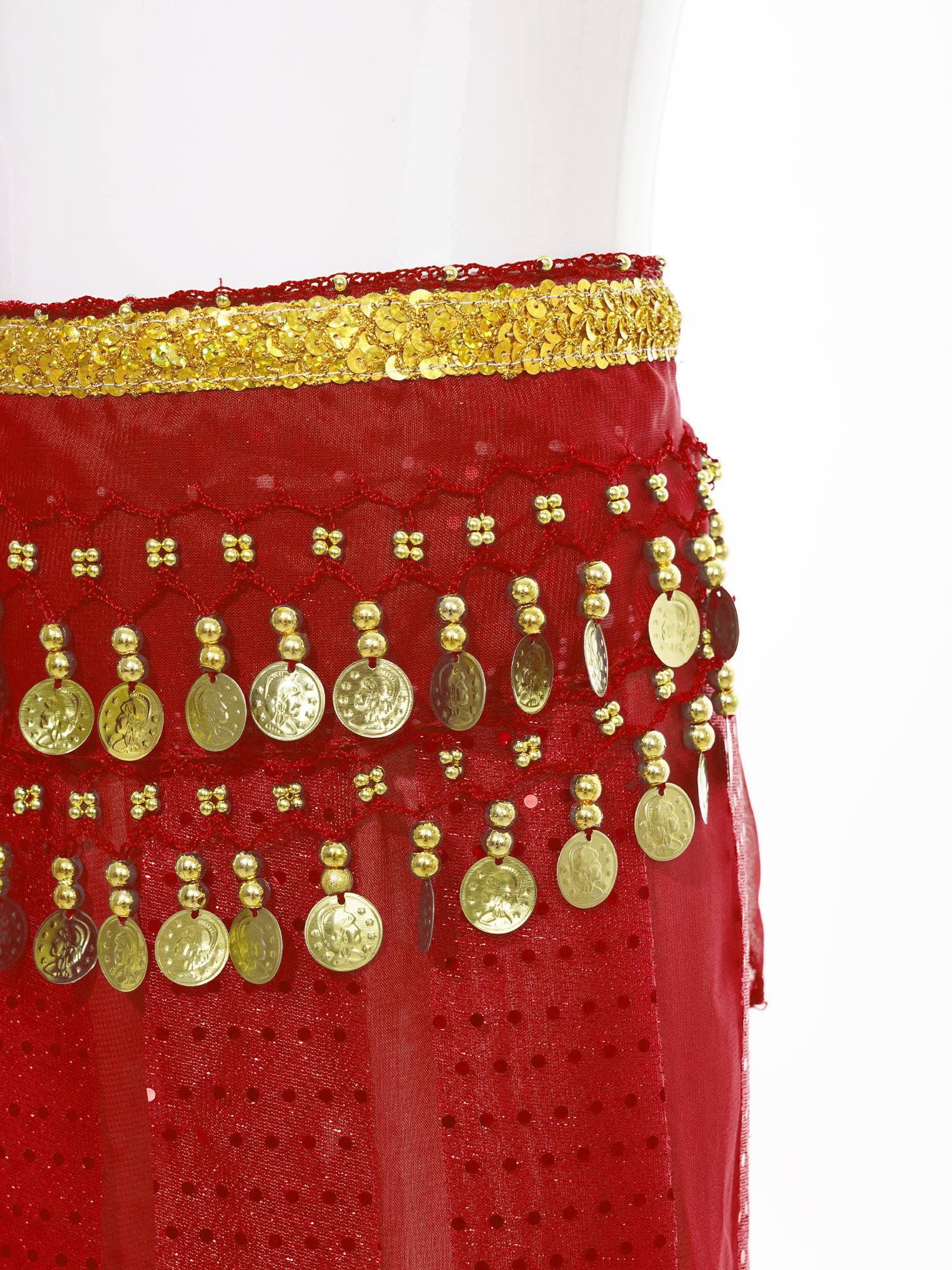 Kids Girls Sequined Chiffon Belly Dance Pants