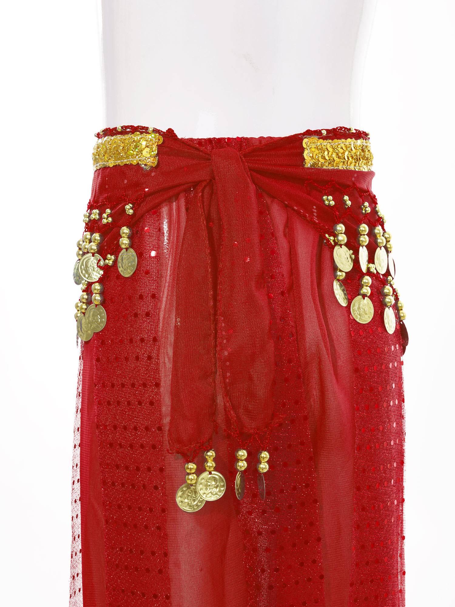 Kids Girls Sequined Chiffon Belly Dance Pants