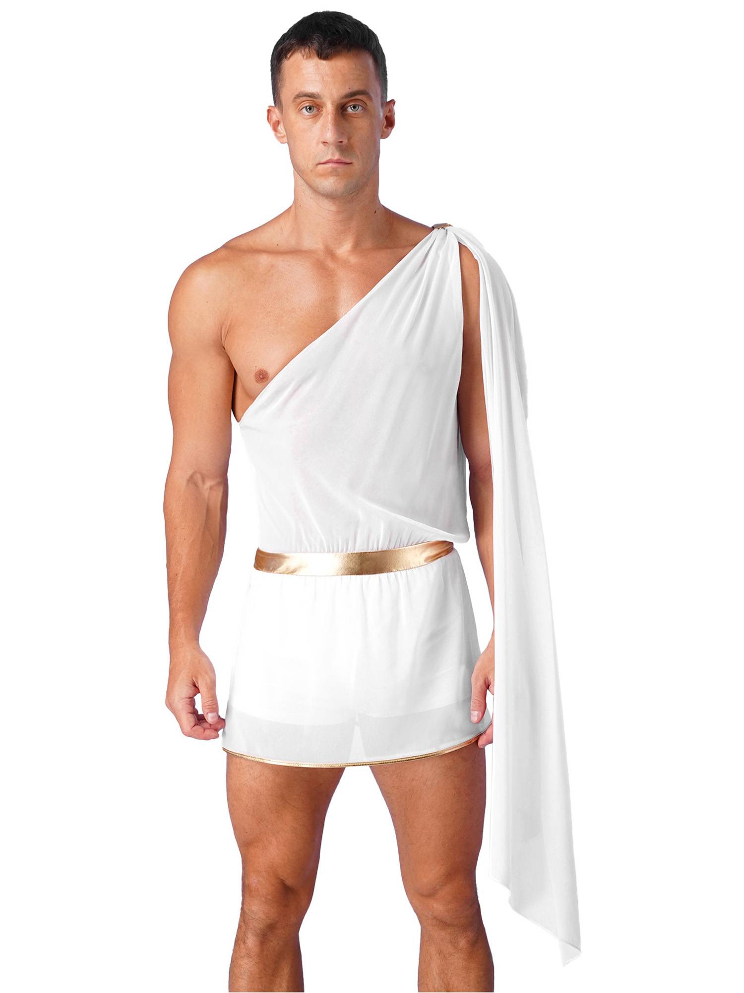 Men One Shoulder Side Slit Halloween Mr Toga Cosplay Jumpsuit