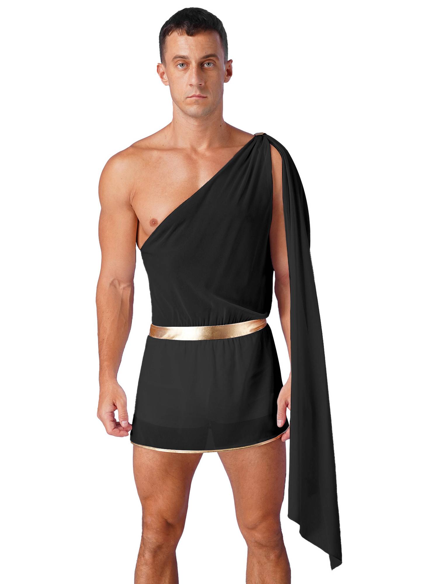 Men One Shoulder Side Slit Halloween Mr Toga Cosplay Jumpsuit