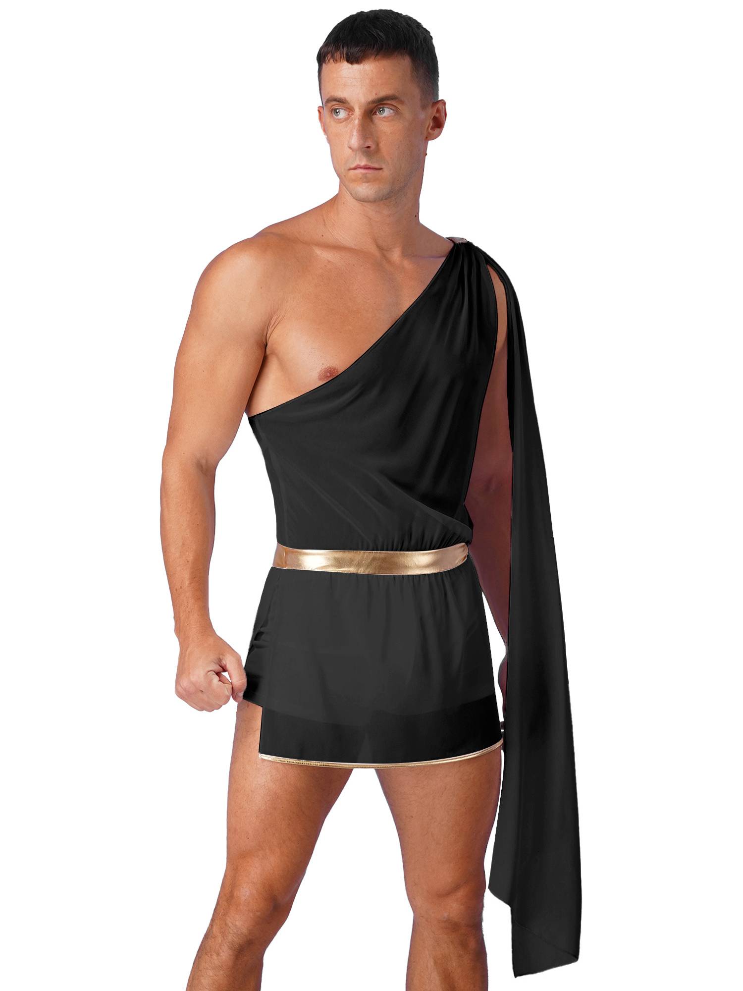 Men One Shoulder Side Slit Halloween Mr Toga Cosplay Jumpsuit