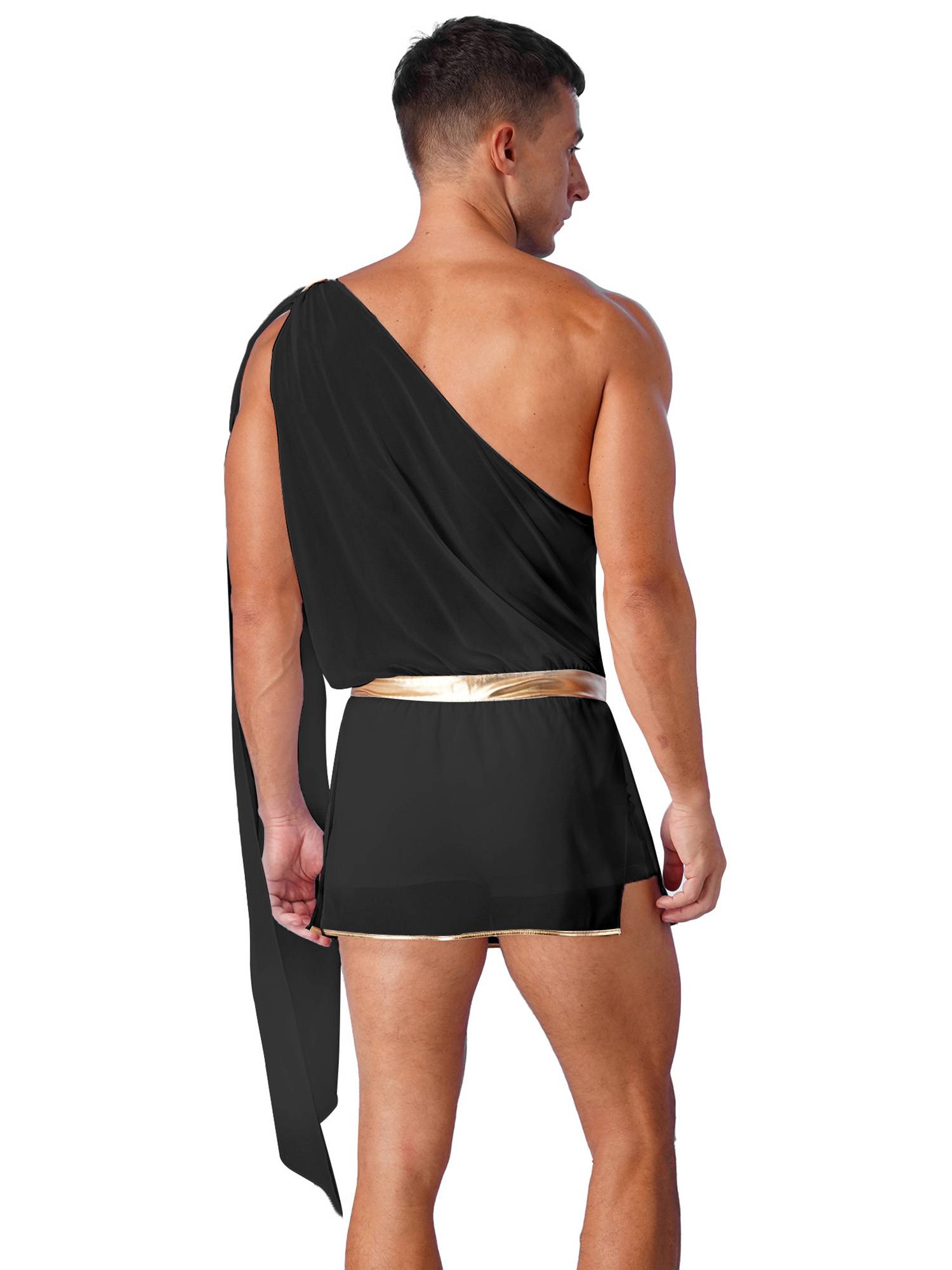 Men One Shoulder Side Slit Halloween Mr Toga Cosplay Jumpsuit